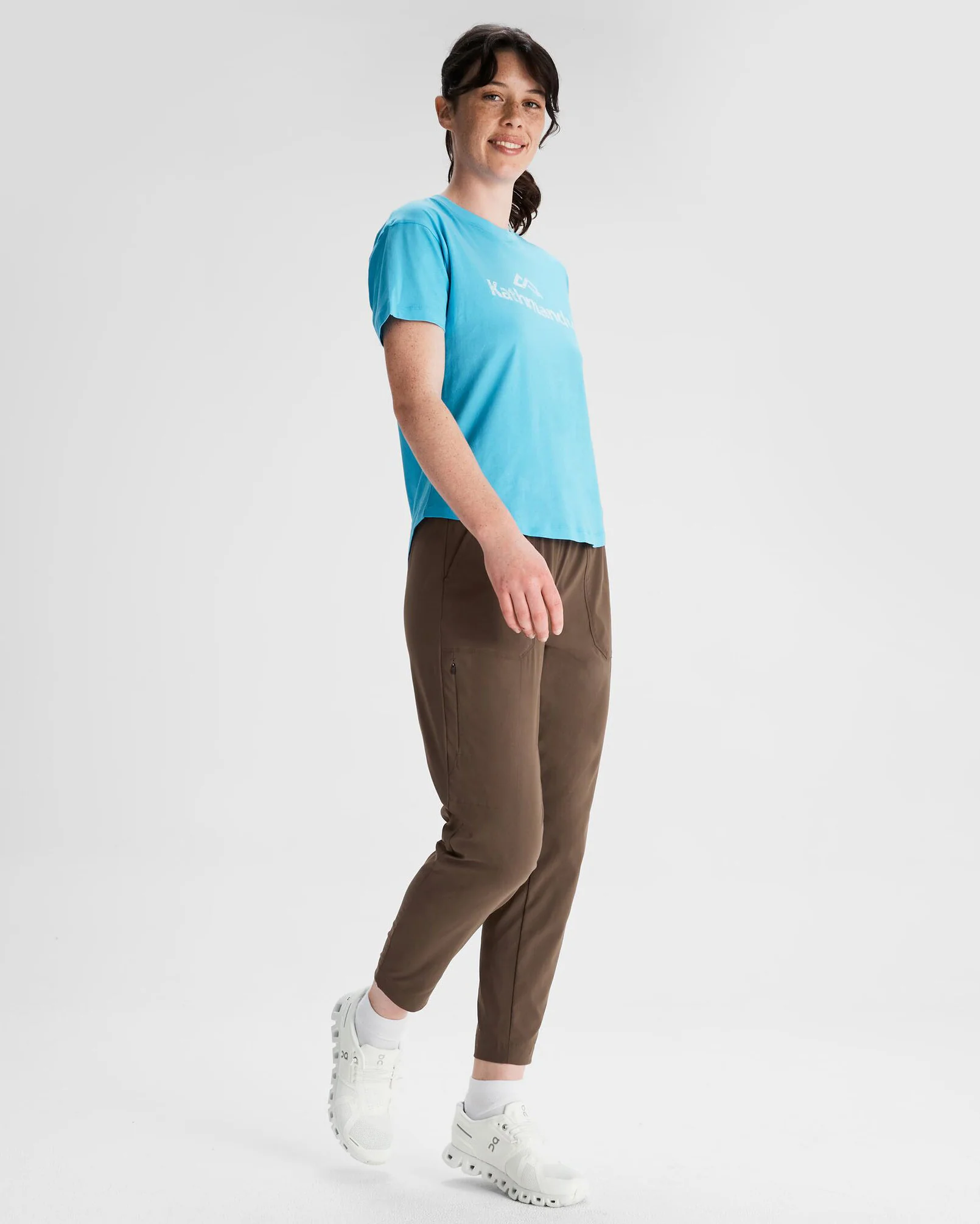 Women's Logo Organic Cotton T-shirt - Light Sea - Image 2