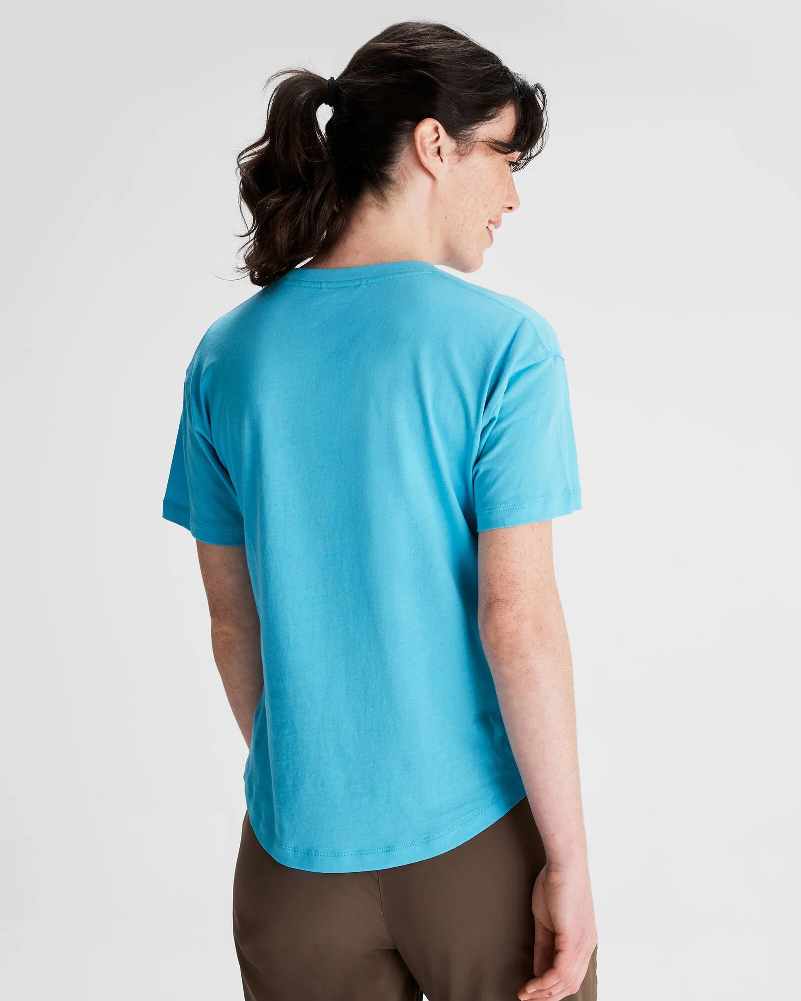 Women's Logo Organic Cotton T-shirt - Light Sea - Image 3