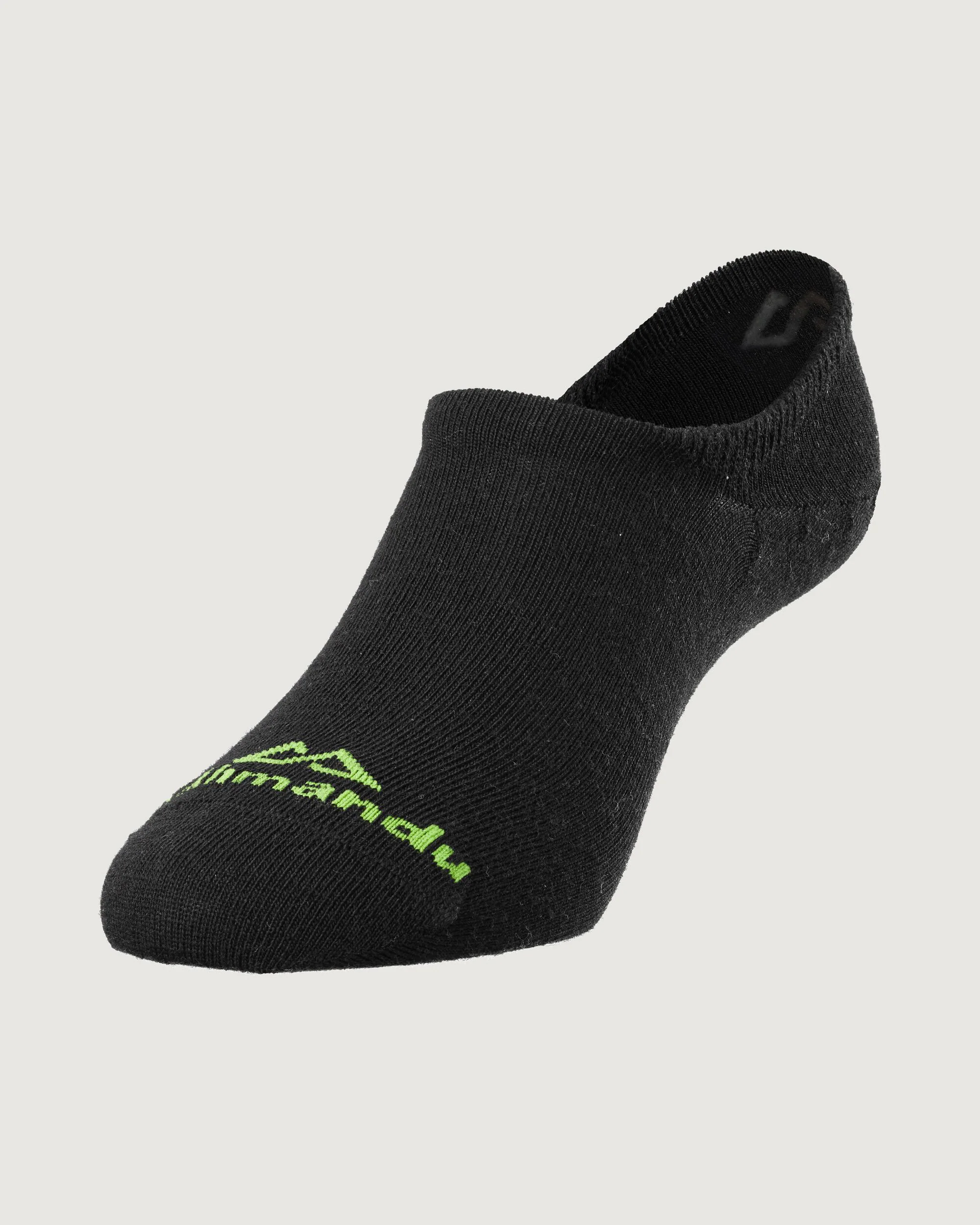Merino NoShow Socks - Black - Image 2