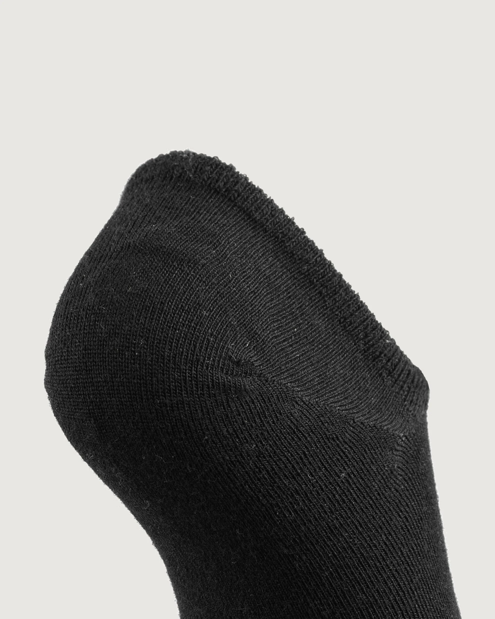 Merino NoShow Socks - Black - Image 3