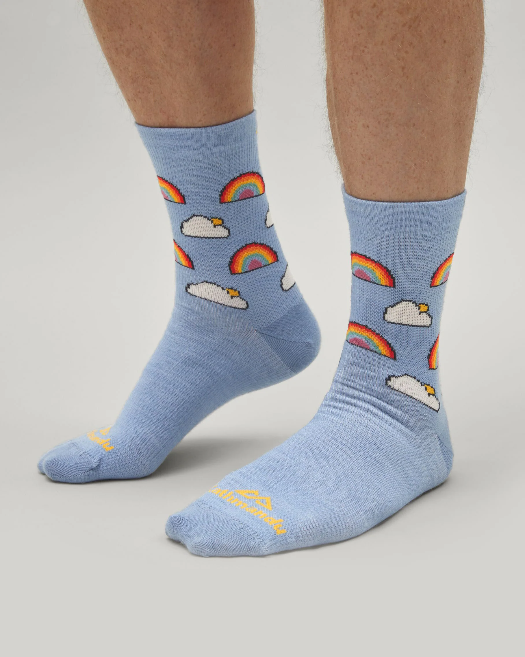 MerinoLINK Federate Socks - Ripple Rainbow Print - Image 2