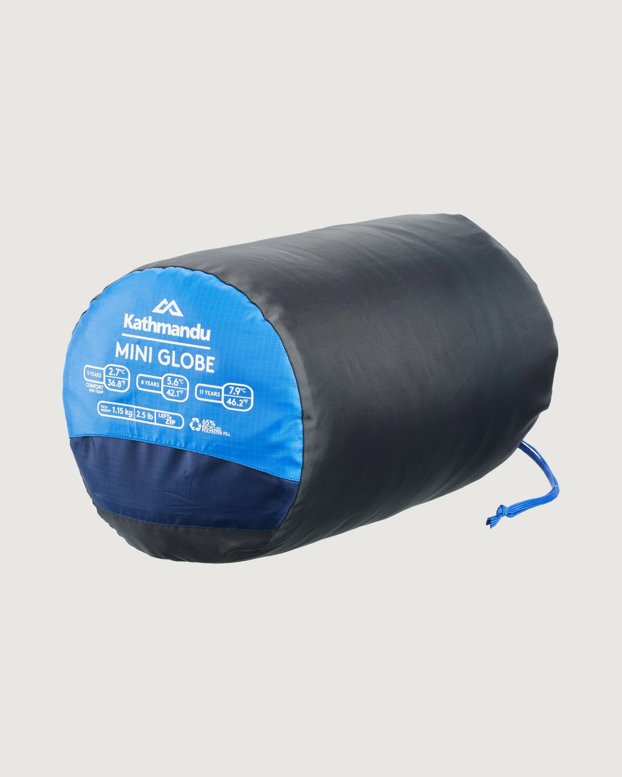 Kids' Mini Globe Sleeping Bag - Azure/Dark Blue - Image 2