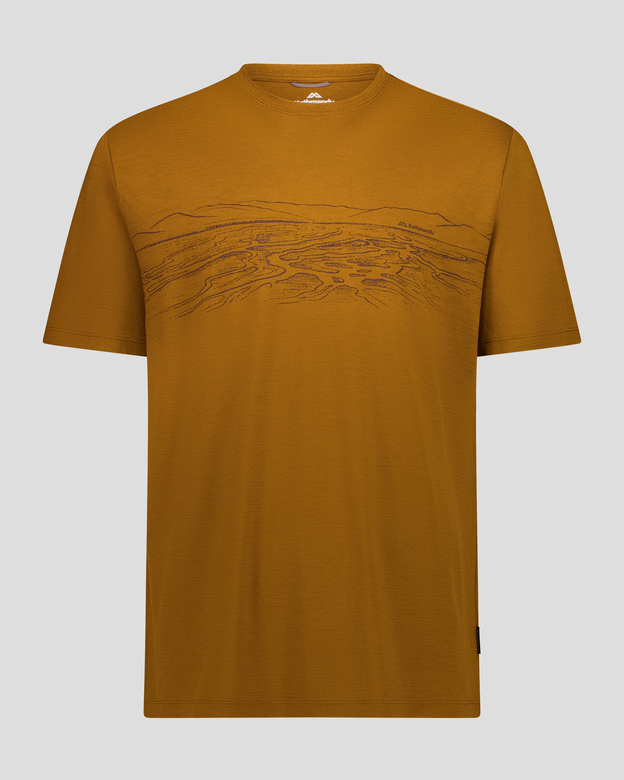 Men's 100% Merino Graphic T-Shirt -  Bark - Image 5