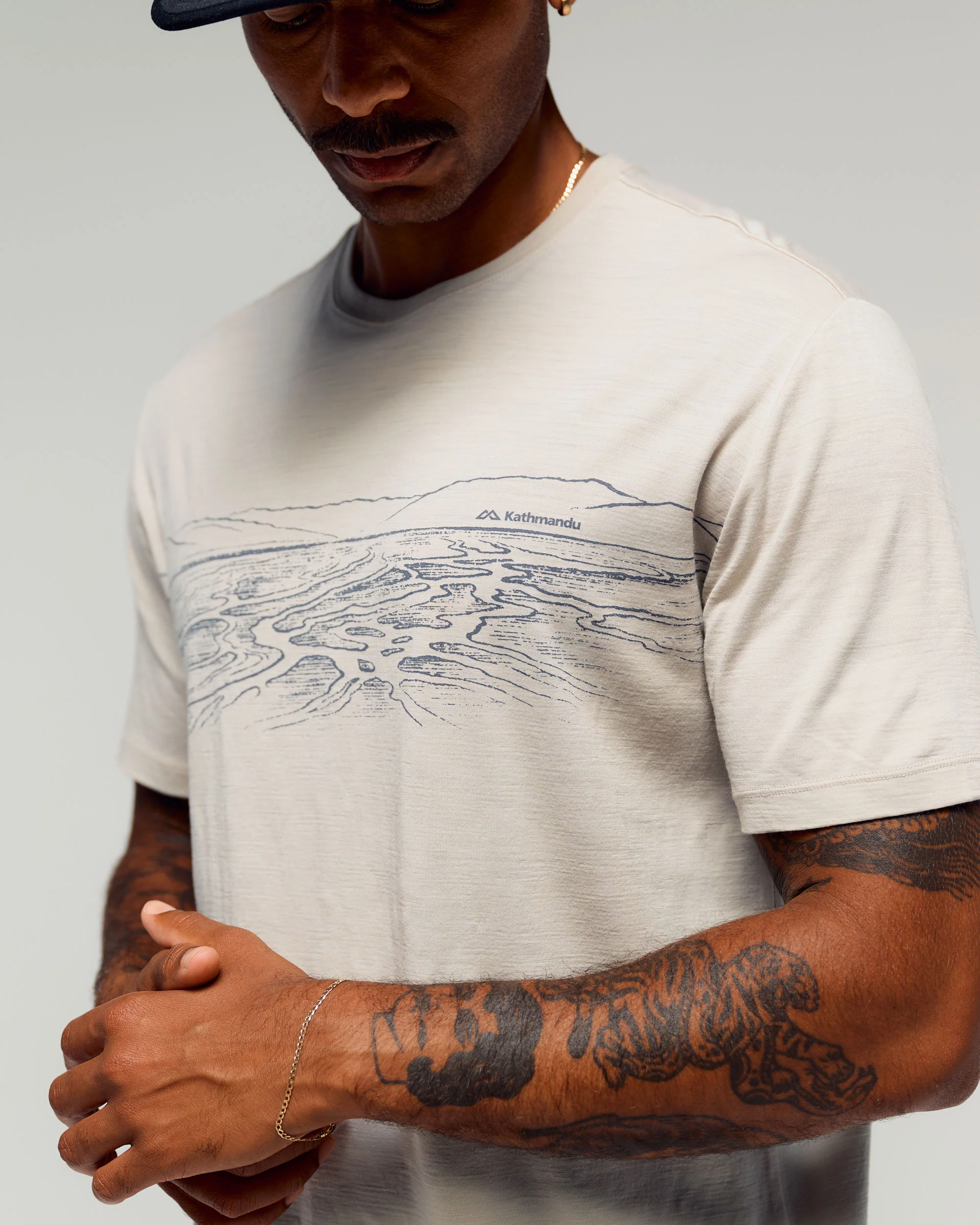 Men's 100% Merino Graphic T-Shirt -  Light Hike - Image 2
