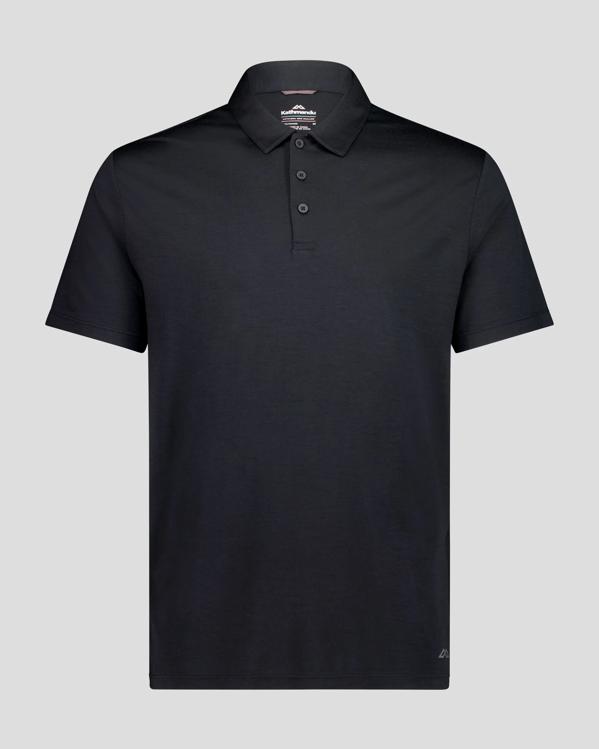 Men's 100% Merino Polo -  Black Stingray - Image 3