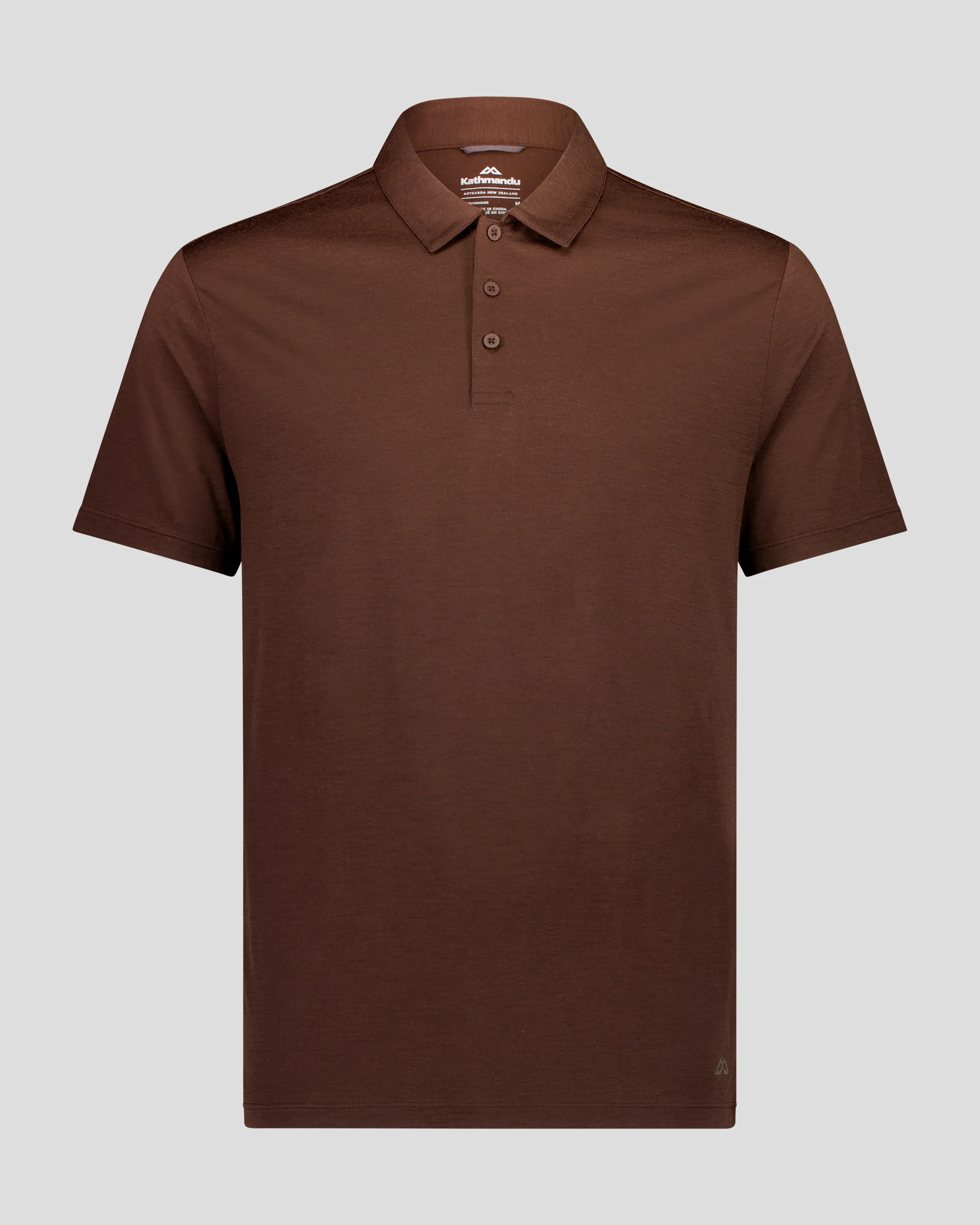 Men's 100% Merino Polo -  Cocoa - Image 4