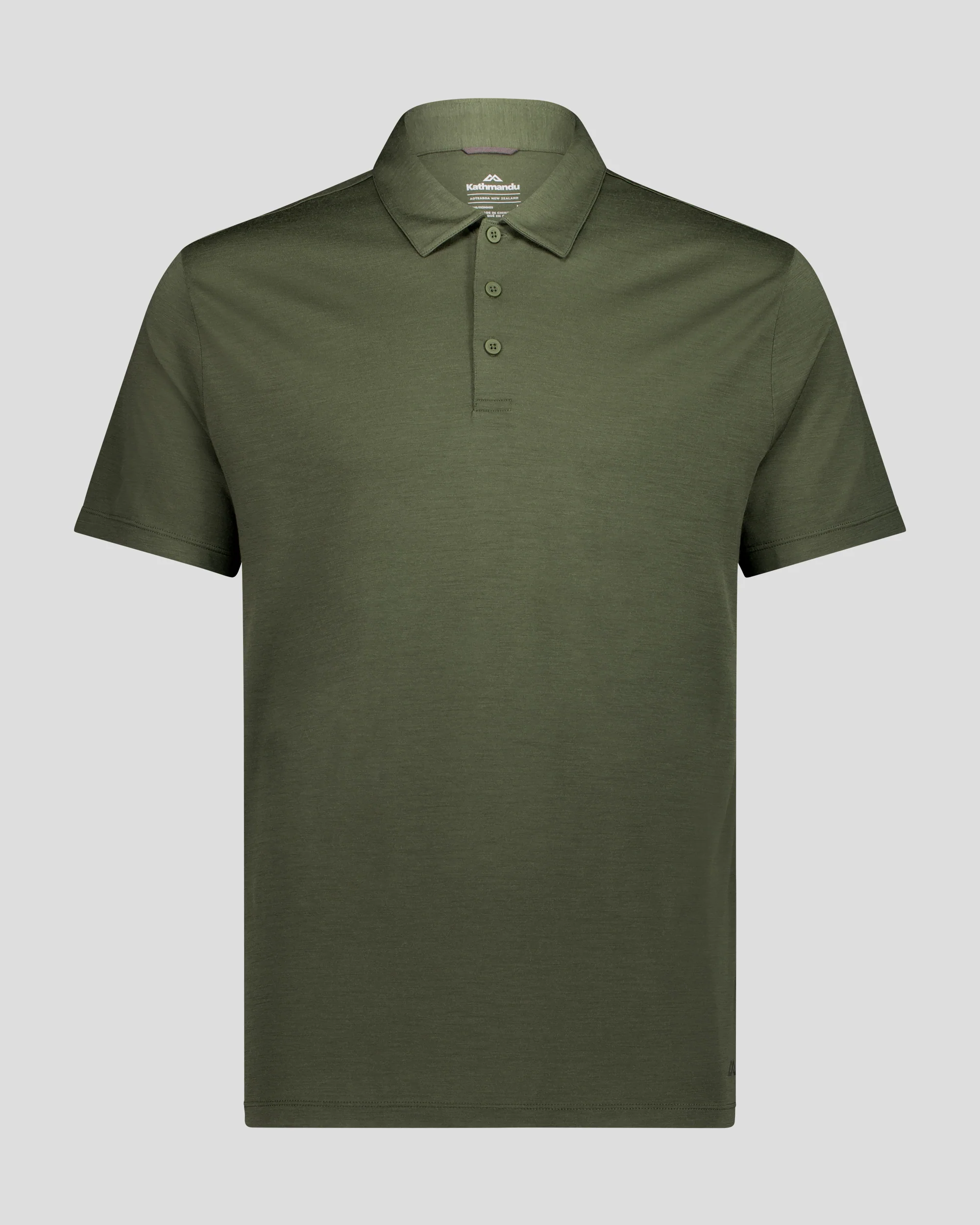 Men's 100% Merino Polo -  Light Moss - Image 5