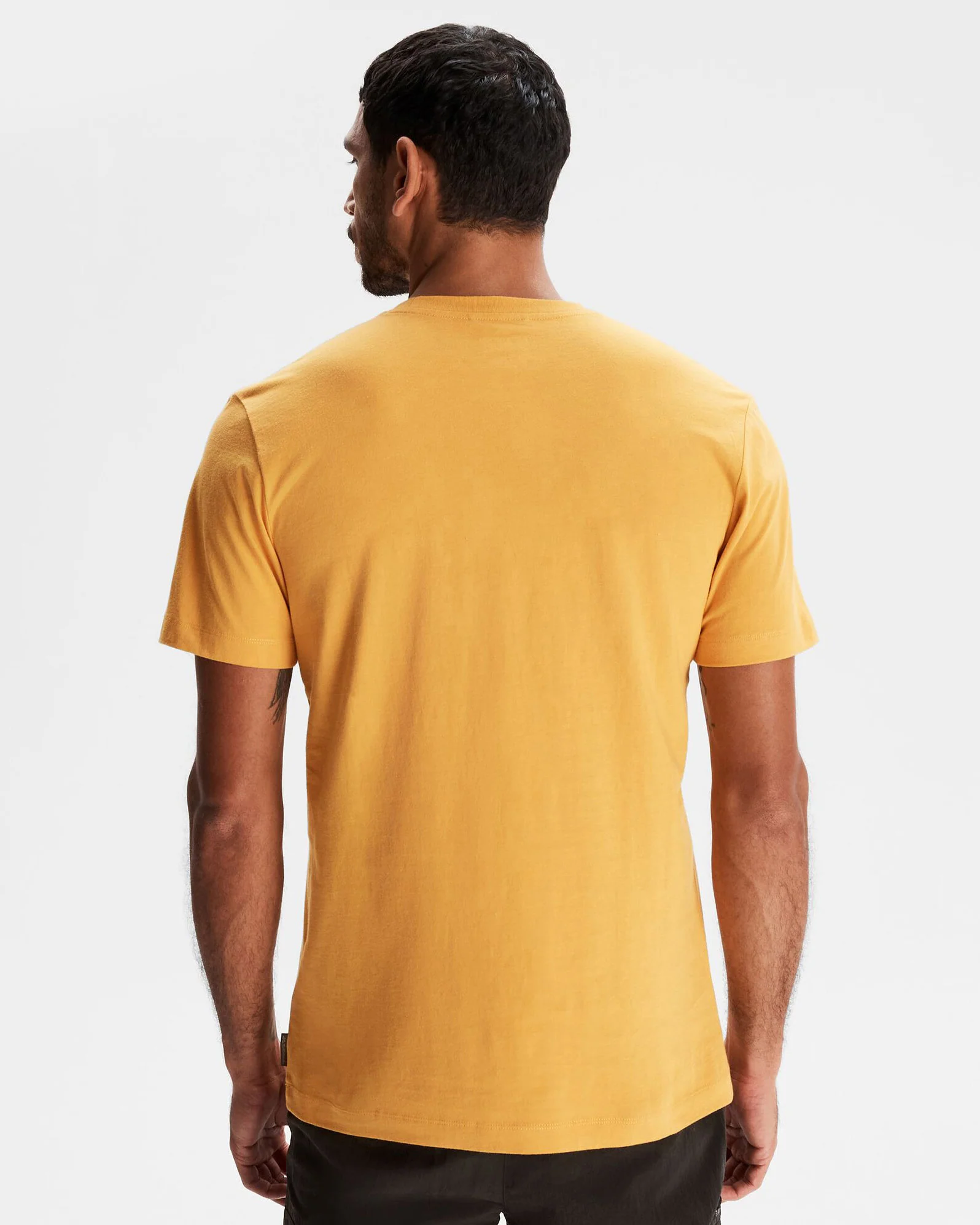 Men's Kathmandu Logo 70's Organic Cotton T-shirt - Mustard Yellow - Image 3