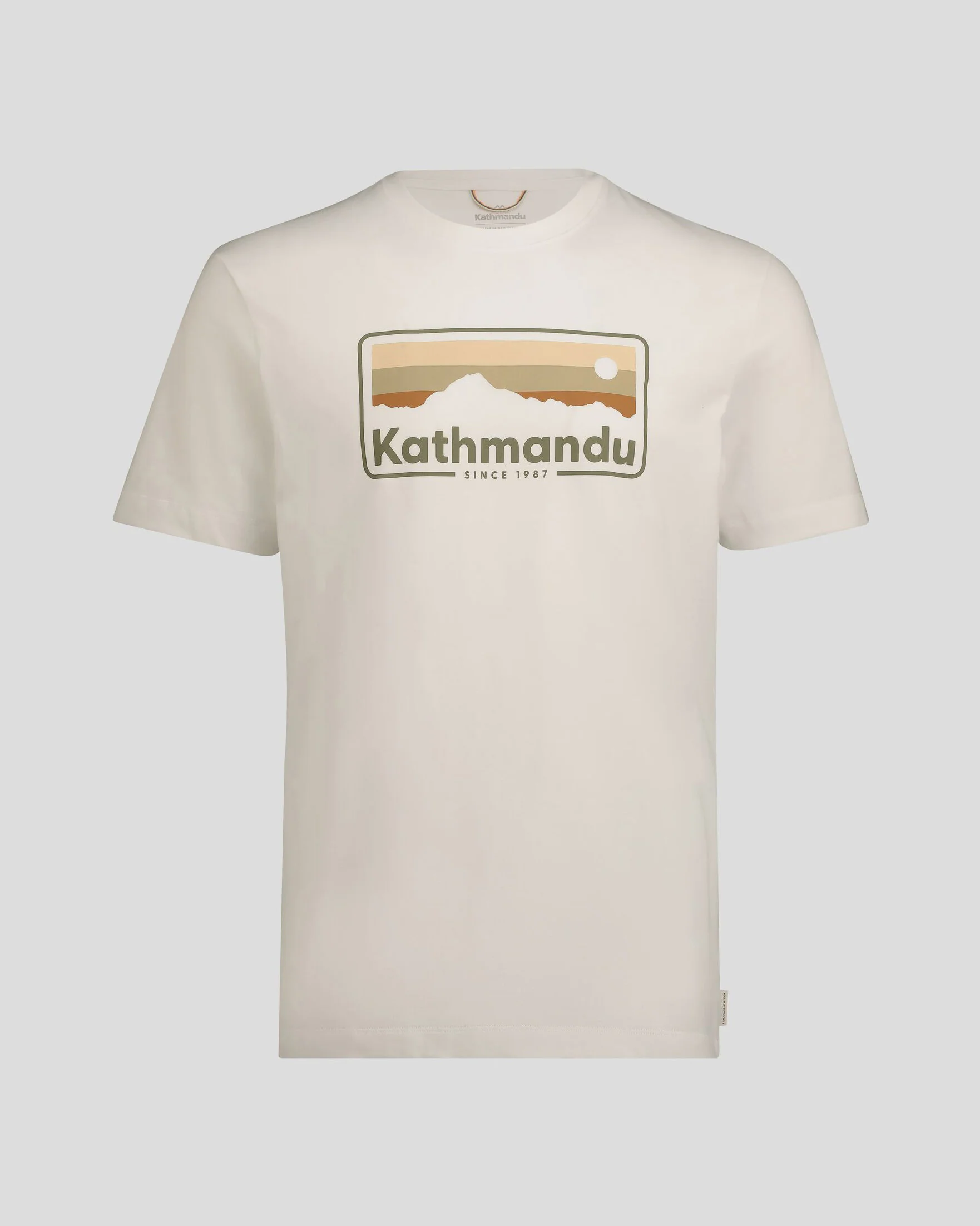 Men's Kathmandu Logo 70's Organic Cotton T-shirt - White - Image 4