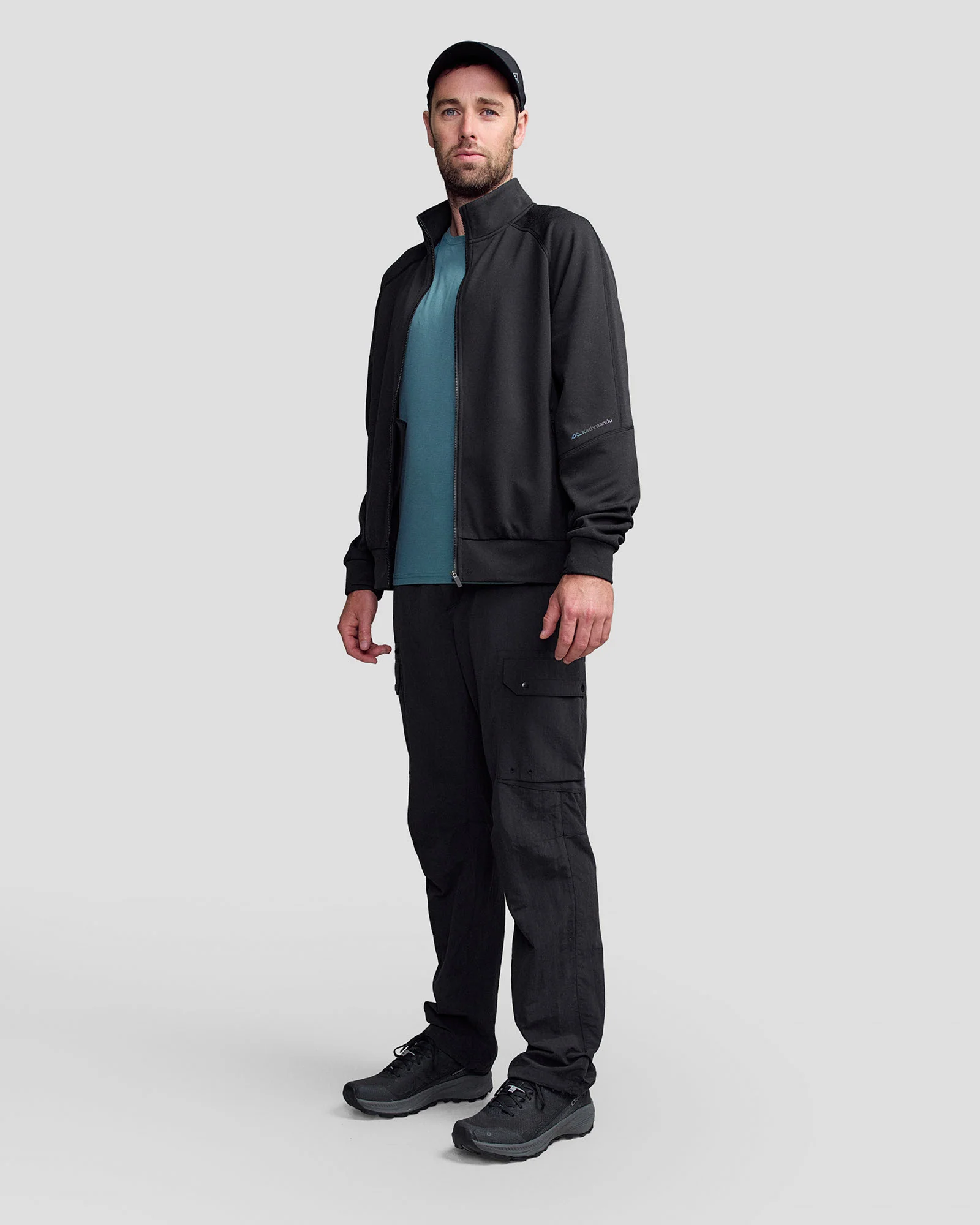 Men’s Anytime Knit Bomber Jacket -  Black Stingray - Image 2