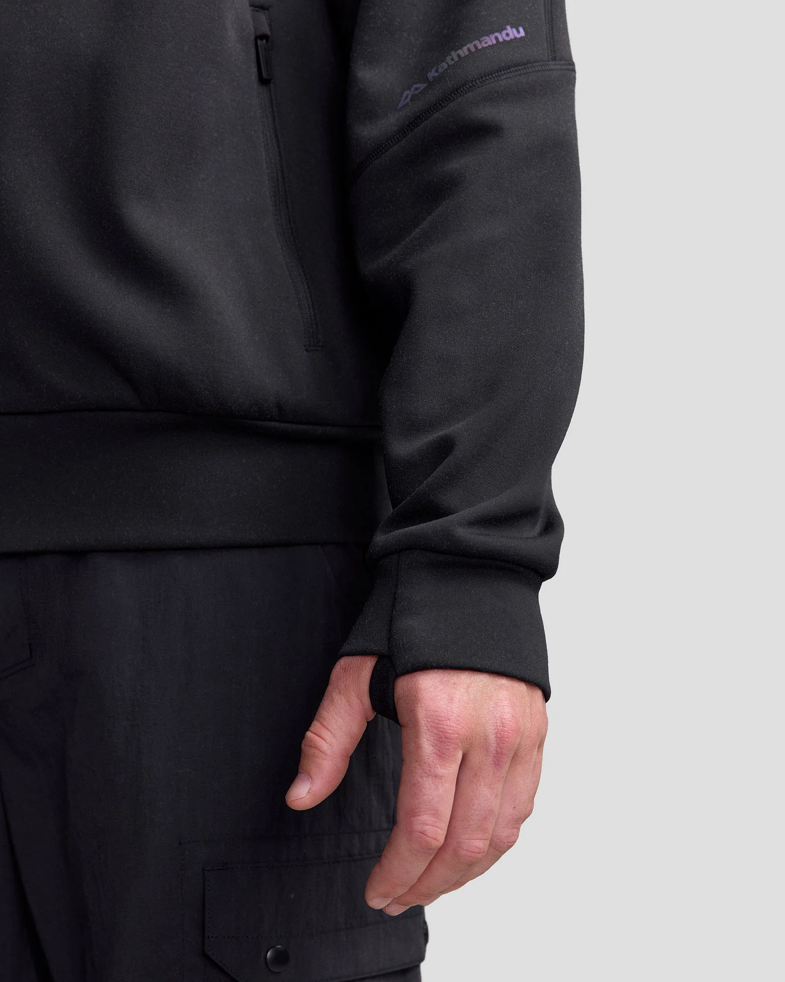 Men’s Anytime Knit Bomber Jacket -  Black Stingray - Image 5