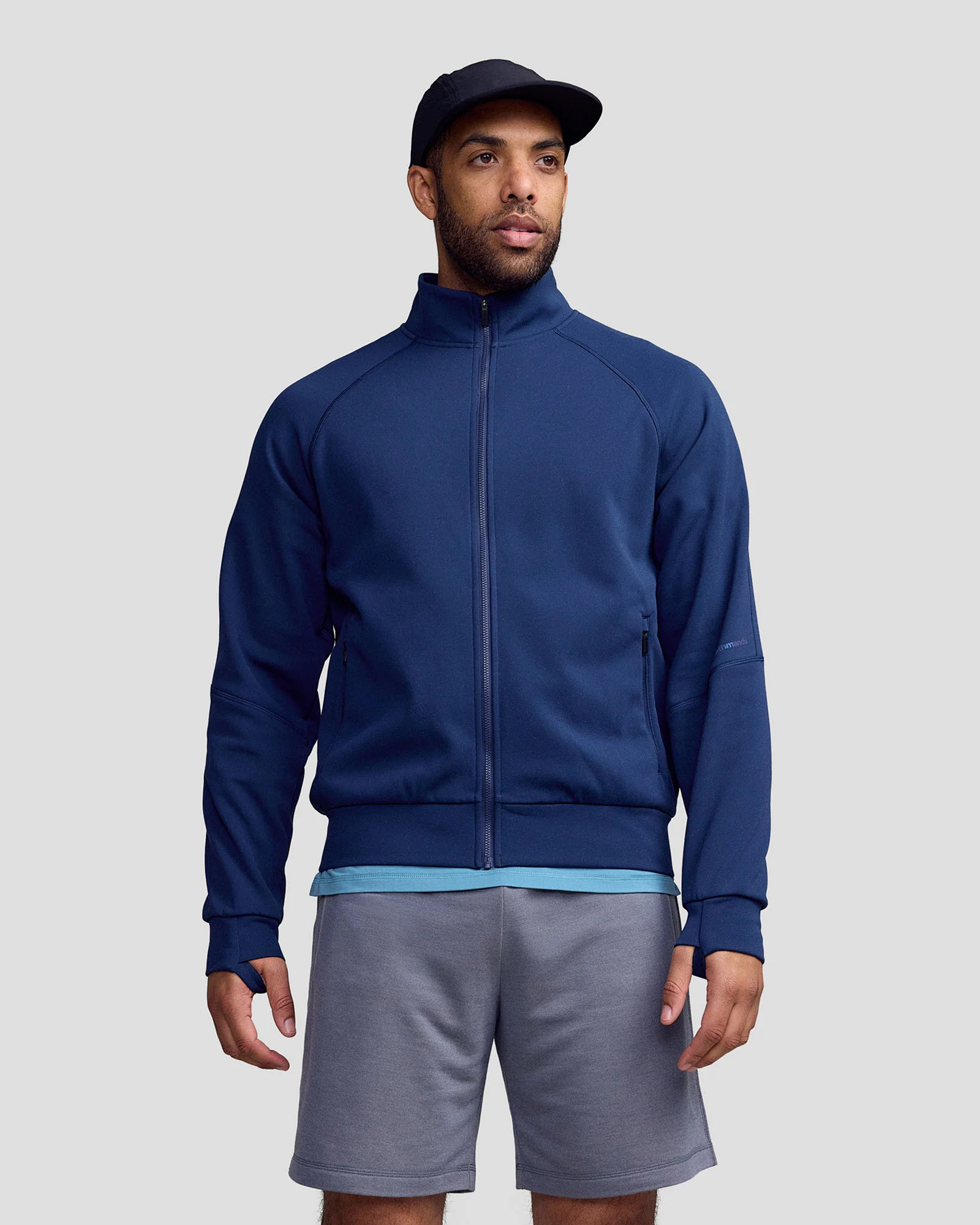 Men’s Anytime Knit Bomber Jacket -  Classic Navy - Image 2