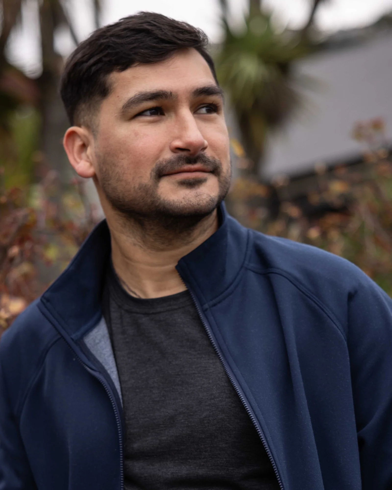 Men’s Anytime Knit Bomber Jacket -  Classic Navy - Image 3