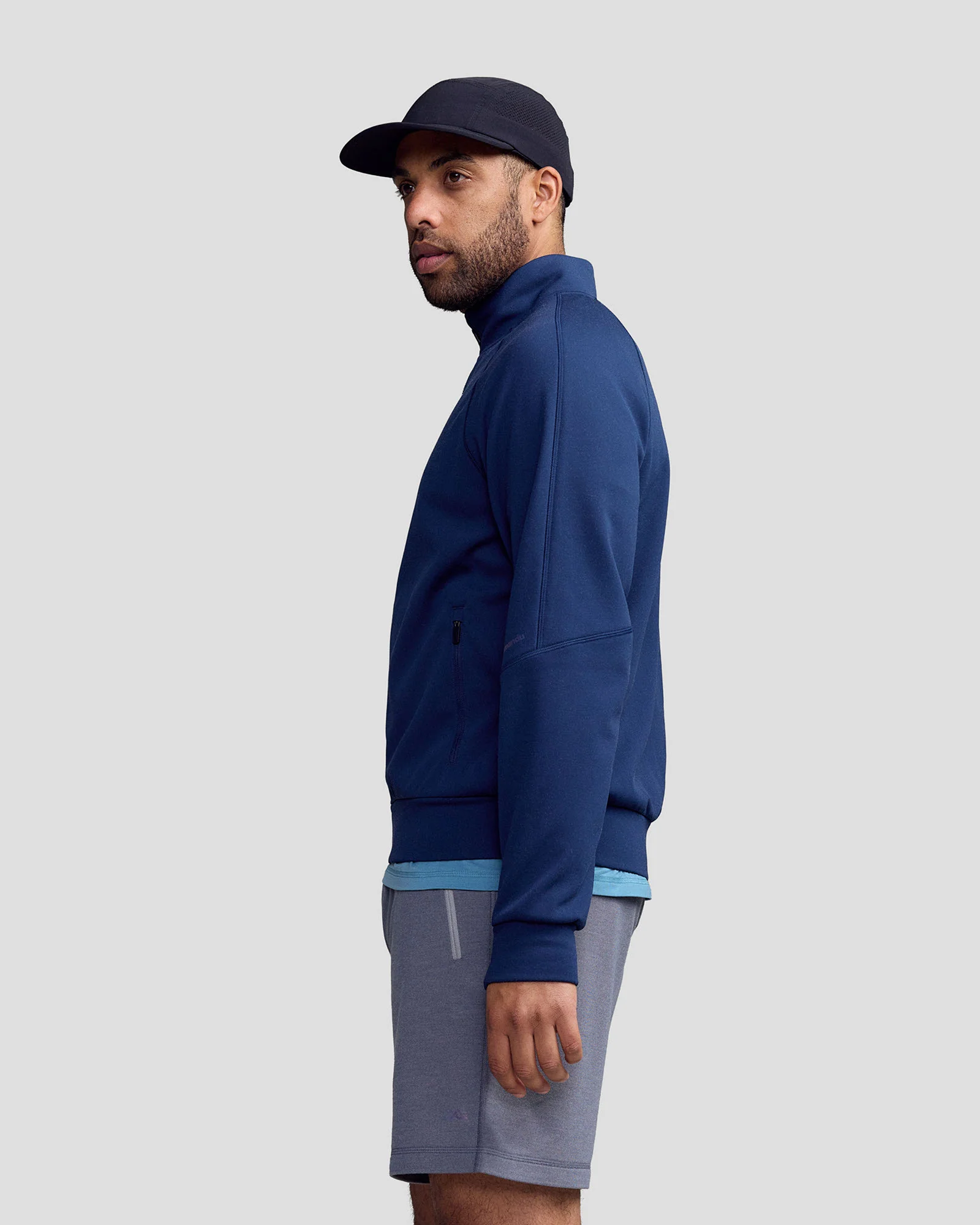 Men’s Anytime Knit Bomber Jacket -  Classic Navy - Image 6