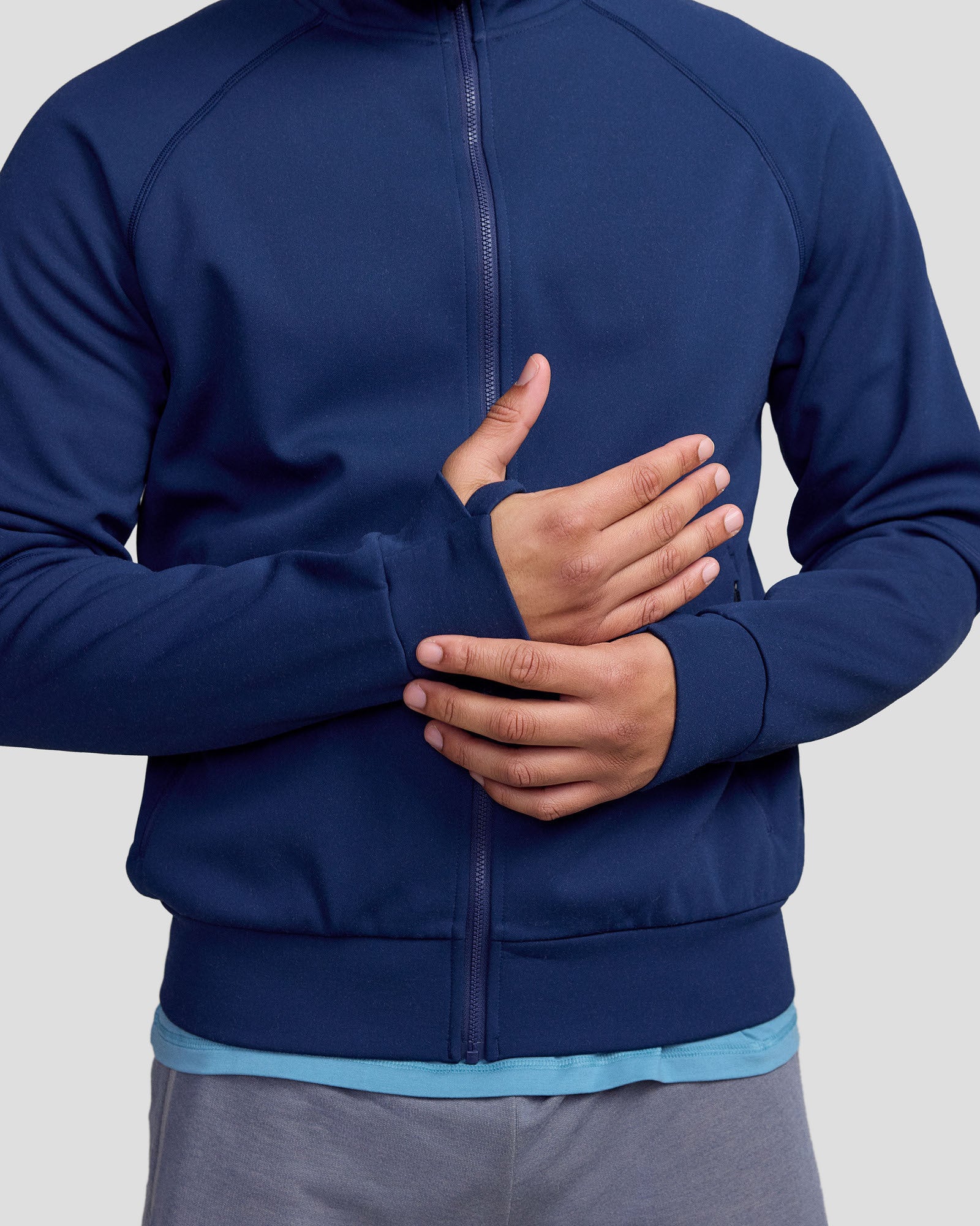 Men’s Anytime Knit Bomber Jacket -  Classic Navy - Image 8
