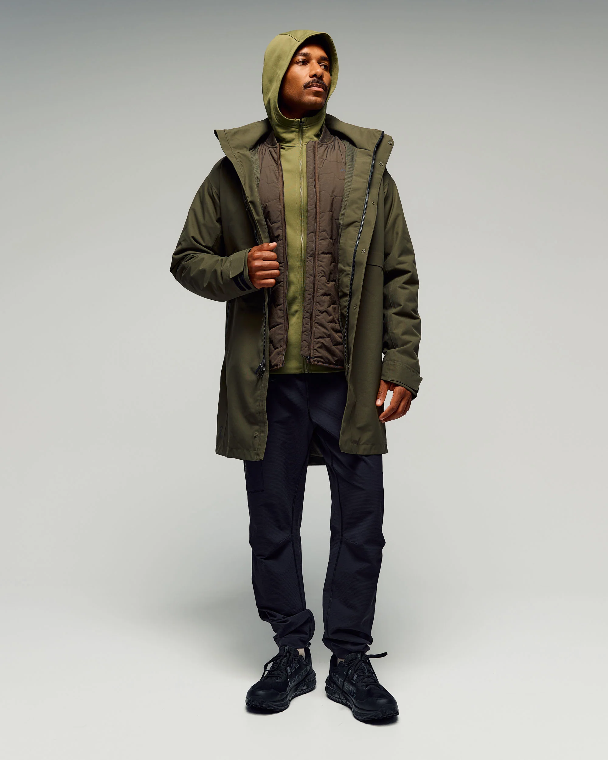 Men's Anytime Fleece Hooded Jacket -  Dark Fern - Image 2