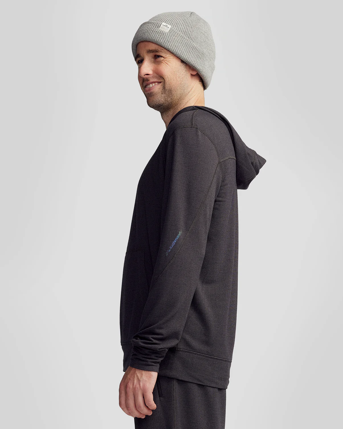 Men’s Anytime Hoodie - Charcoal Marle - Image 3