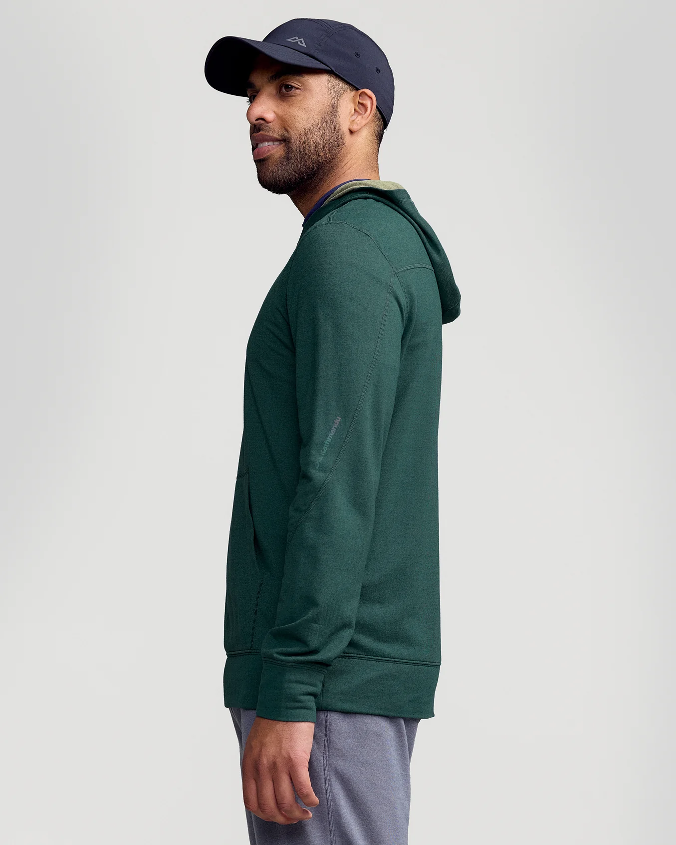 Men’s Anytime Hoodie - Deep Lagoon Marle - Image 2