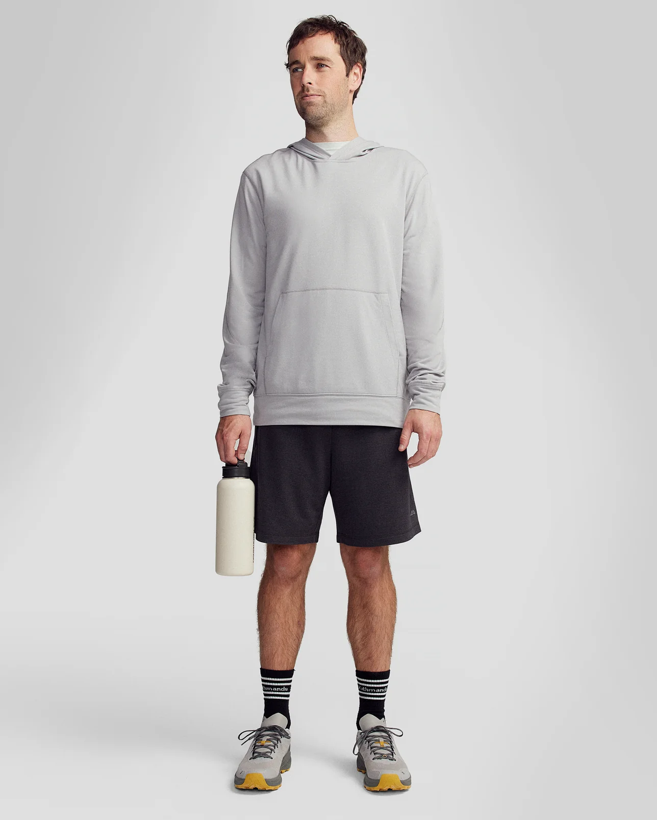 Men’s Anytime Hoodie - Light Grey Marle - Image 3