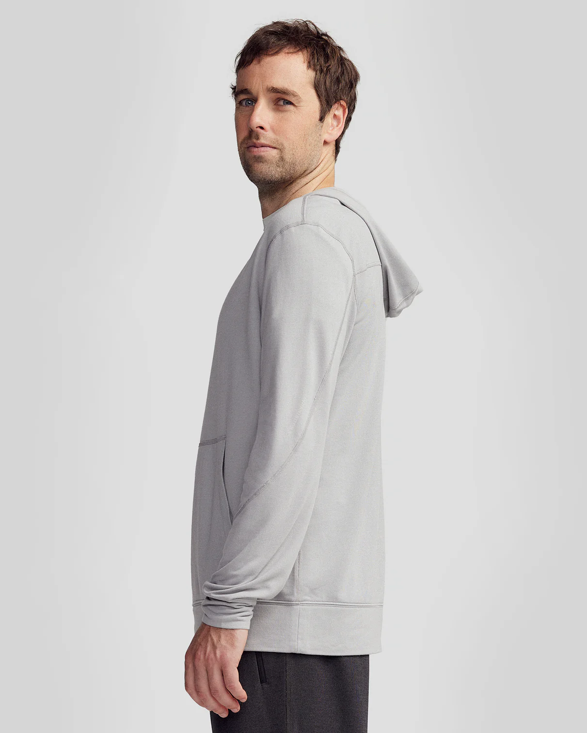 Men’s Anytime Hoodie - Light Grey Marle - Image 4