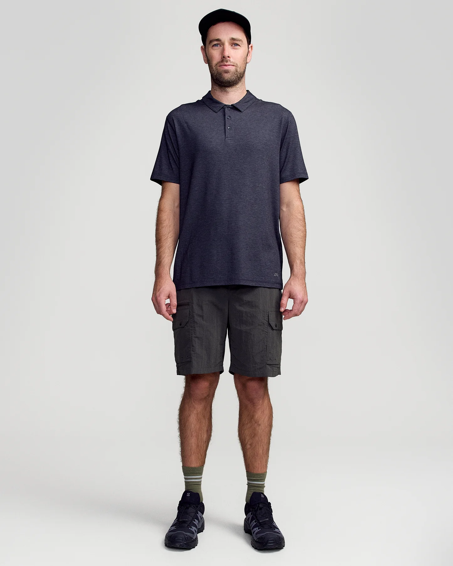 Men’s Anytime Polo - Charcoal Marle - Image 2