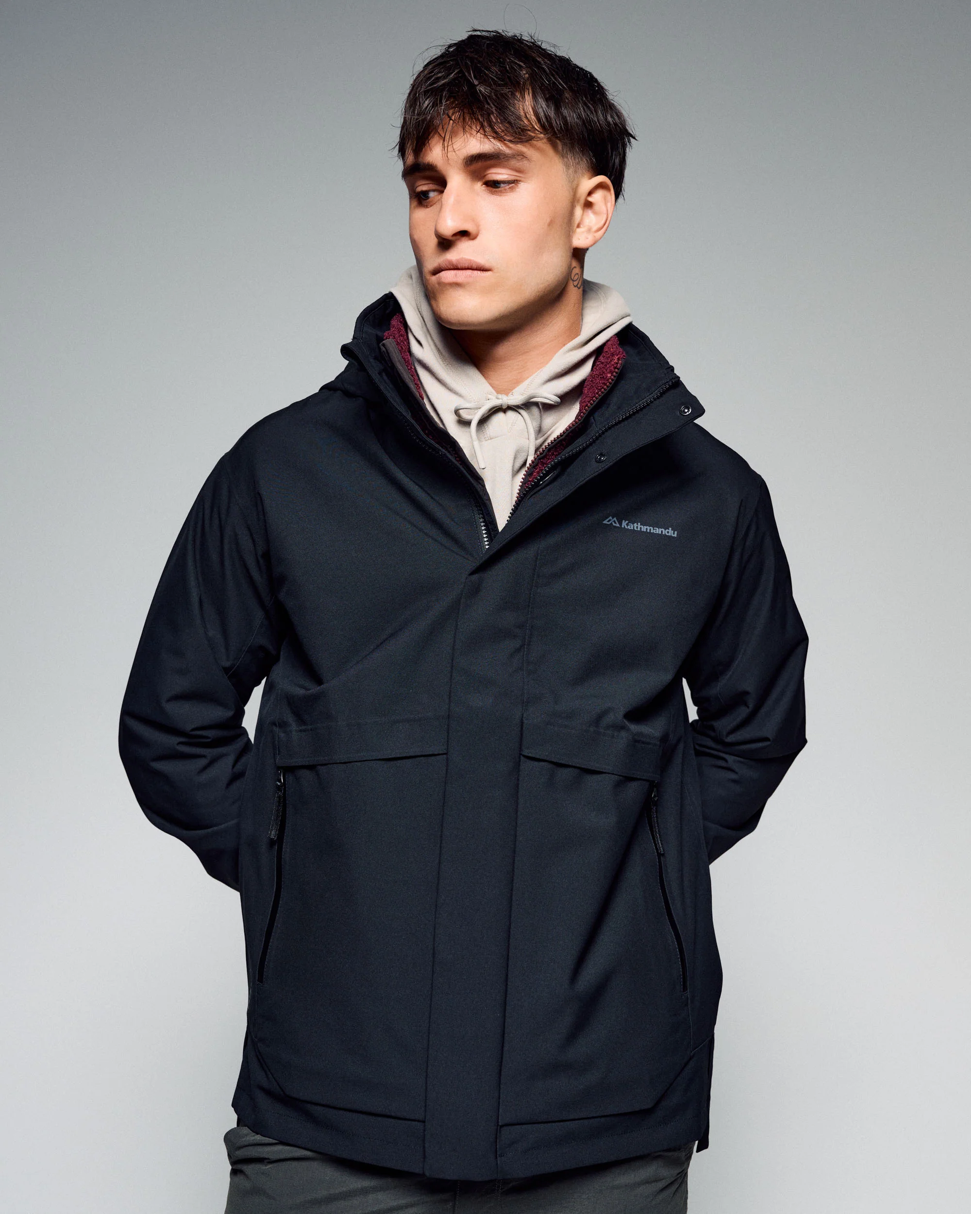 Men's Citytrek 2L Rain Jacket - Black Stingray - Image 2