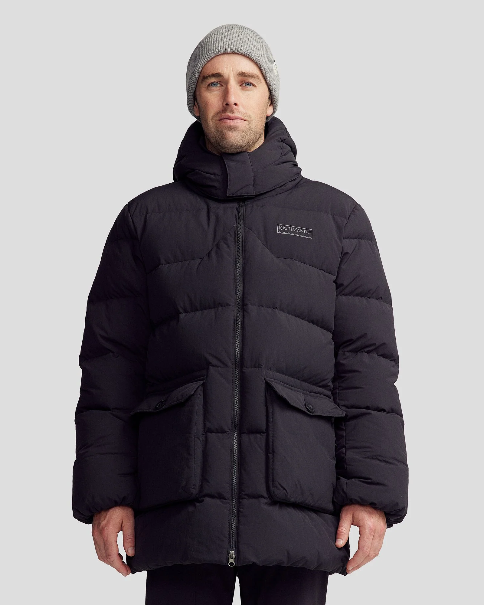 Men's Epiq Down Heritage Parka Jacket - Black Stingray - Image 2