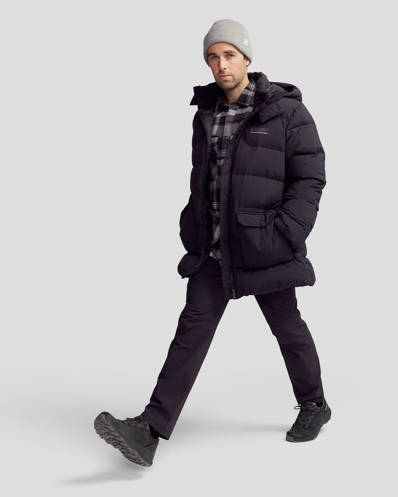 Men's Epiq Down Heritage Parka Jacket - Black Stingray - Image 3