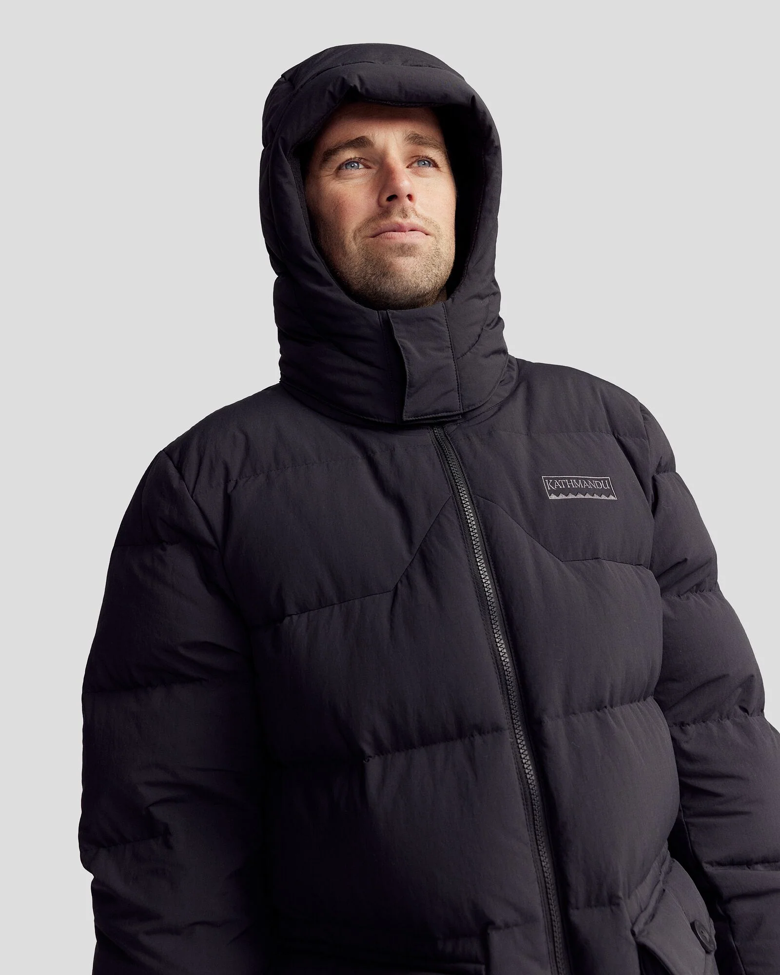 Men's Epiq Down Heritage Parka Jacket - Black Stingray - Image 6