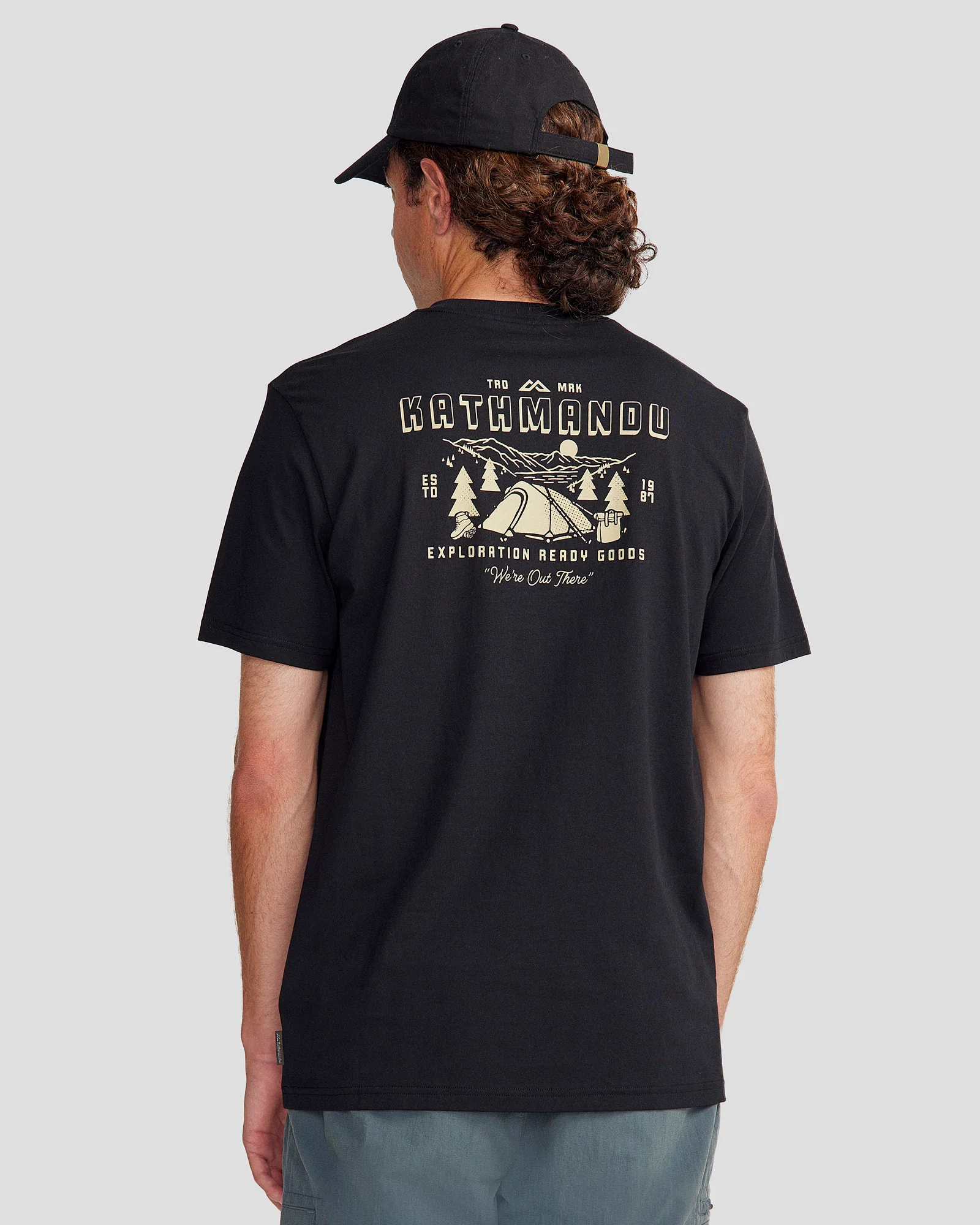 Men's Exploration Organic Cotton T-shirt - Black Stingray - Image 3