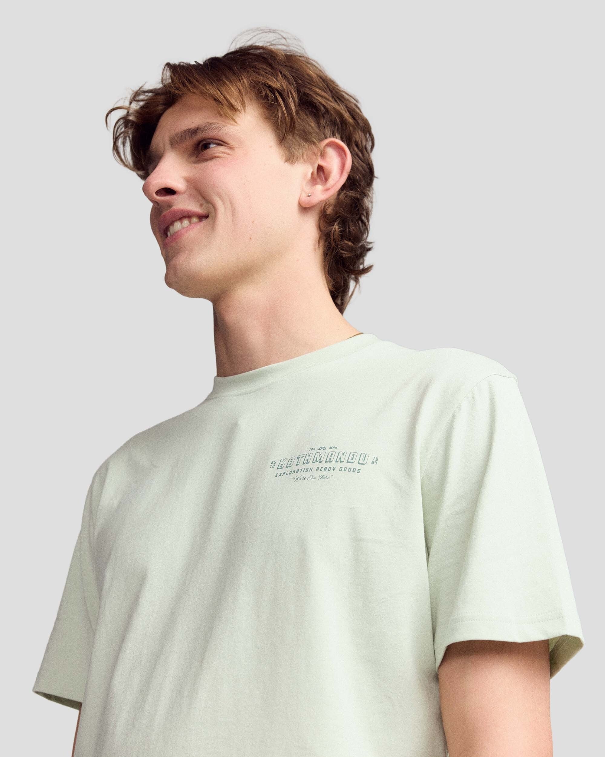 Men's Exploration Organic Cotton T-Shirt - Light Sage - Image 5