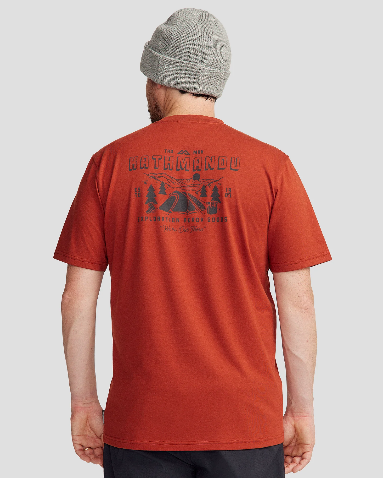 Men's Exploration Organic Cotton T-shirt - Redwood - Image 3