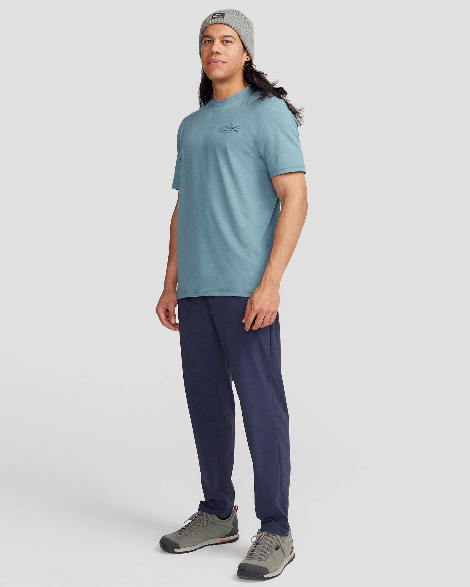 Men's Exploration Organic Cotton T-shirt - Washed Blue - Image 2