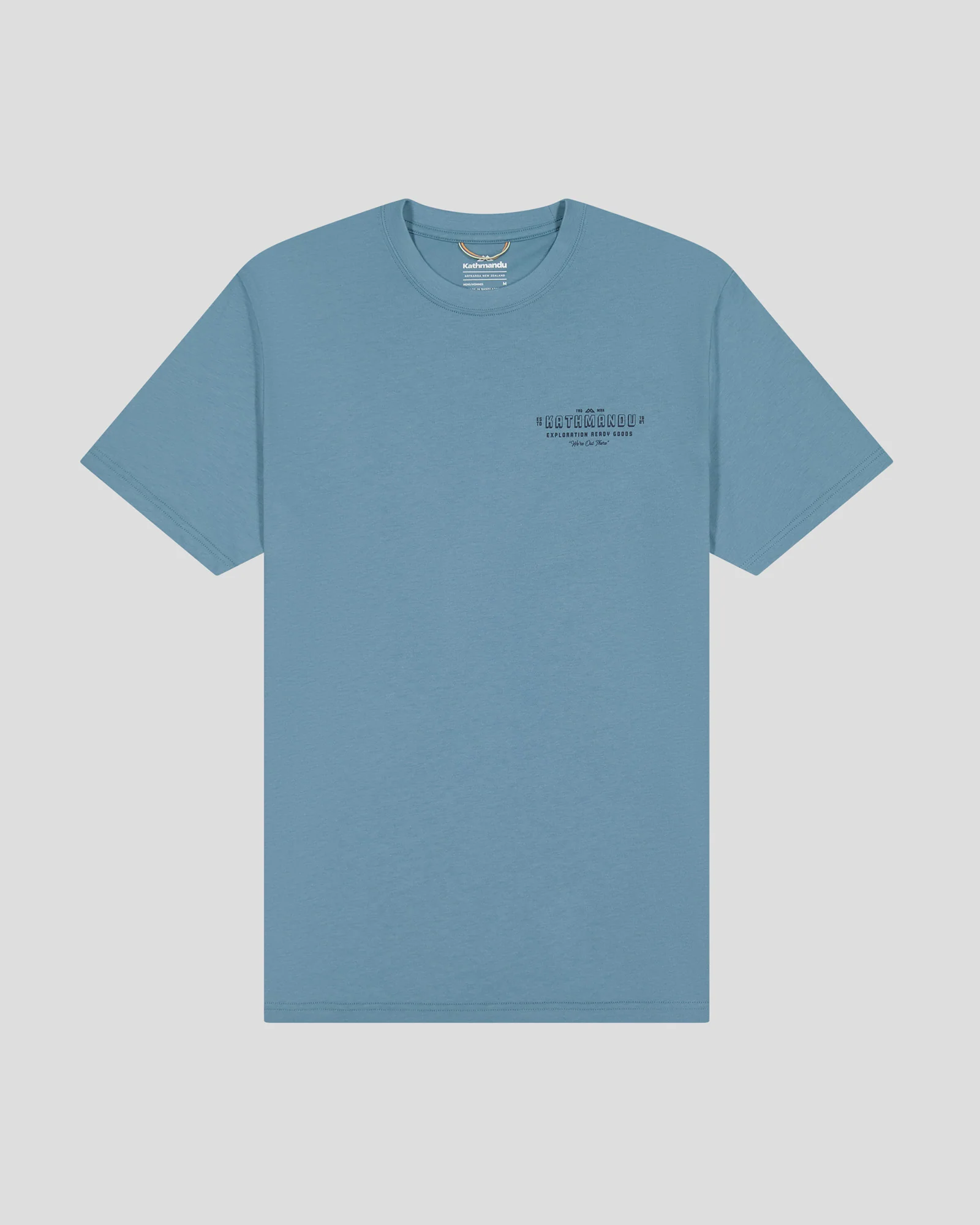 Men's Exploration Organic Cotton T-shirt - Washed Blue - Image 4
