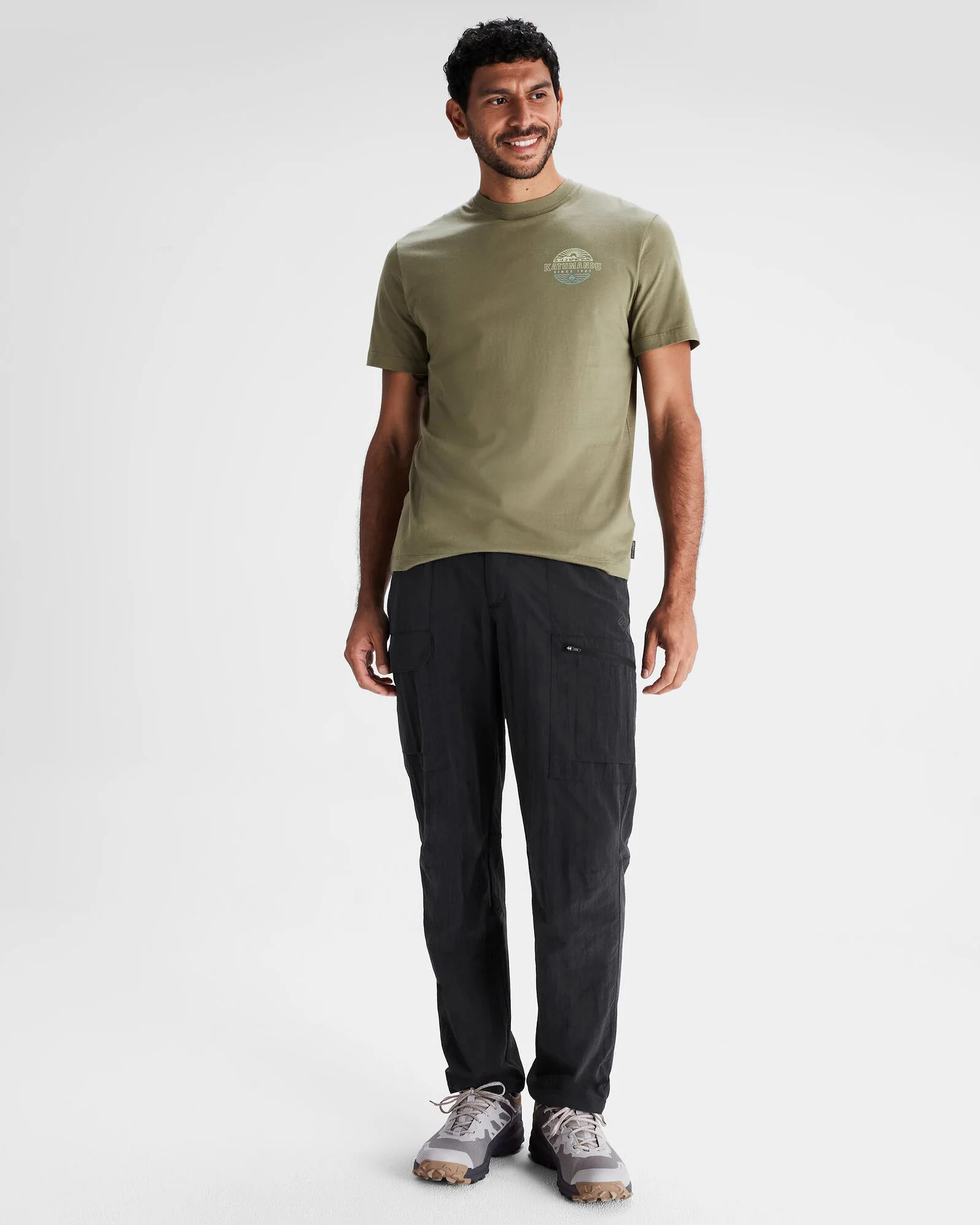 Men's Kathmandu Logo Faded Organic Cotton T-shirt - Beech - Image 2