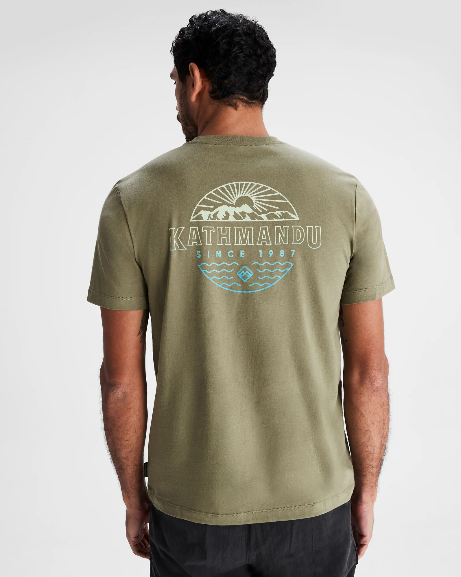 Men's Kathmandu Logo Faded Organic Cotton T-shirt - Beech - Image 3