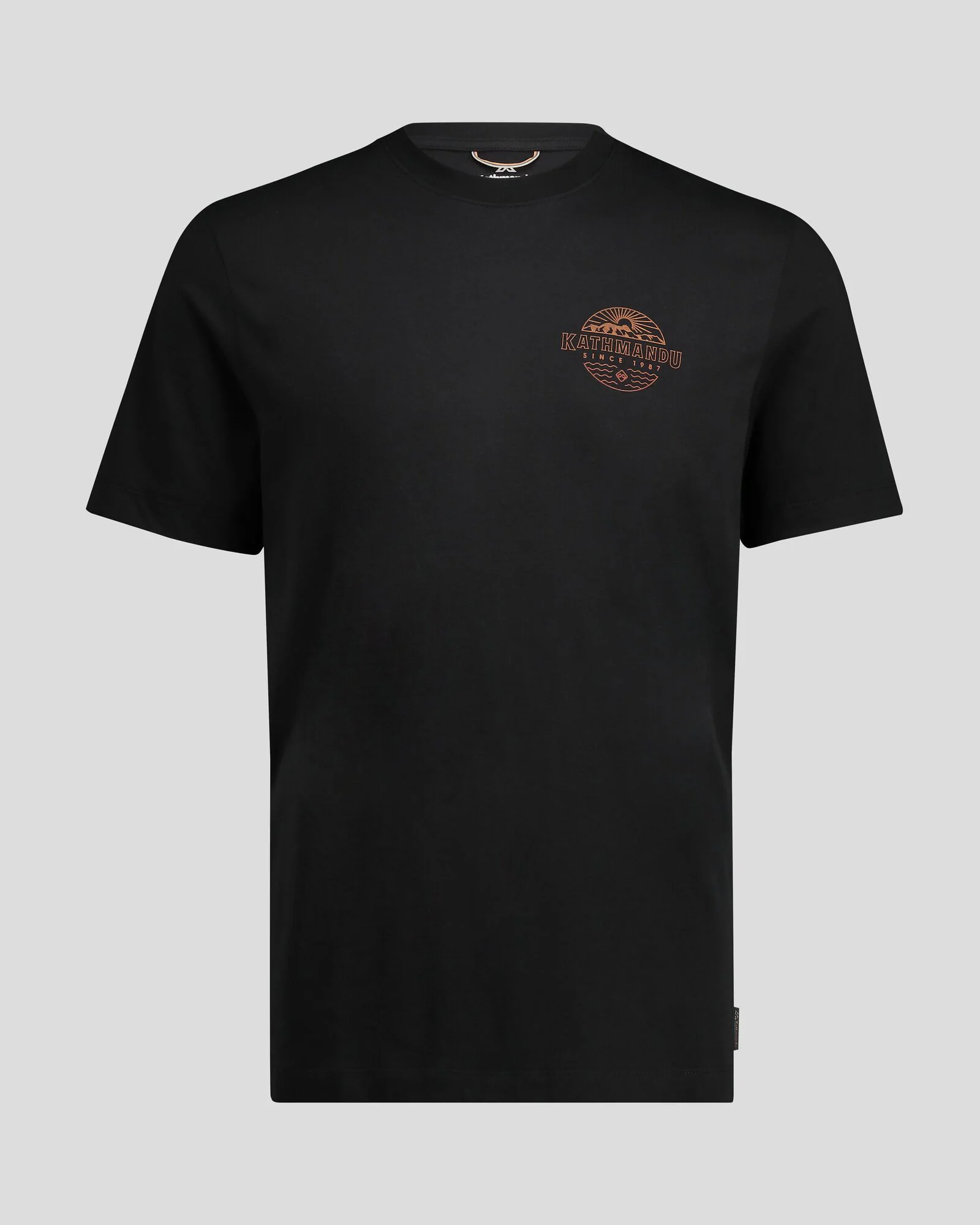 Men's Kathmandu Logo Faded Organic Cotton T-shirt - Black - Image 4