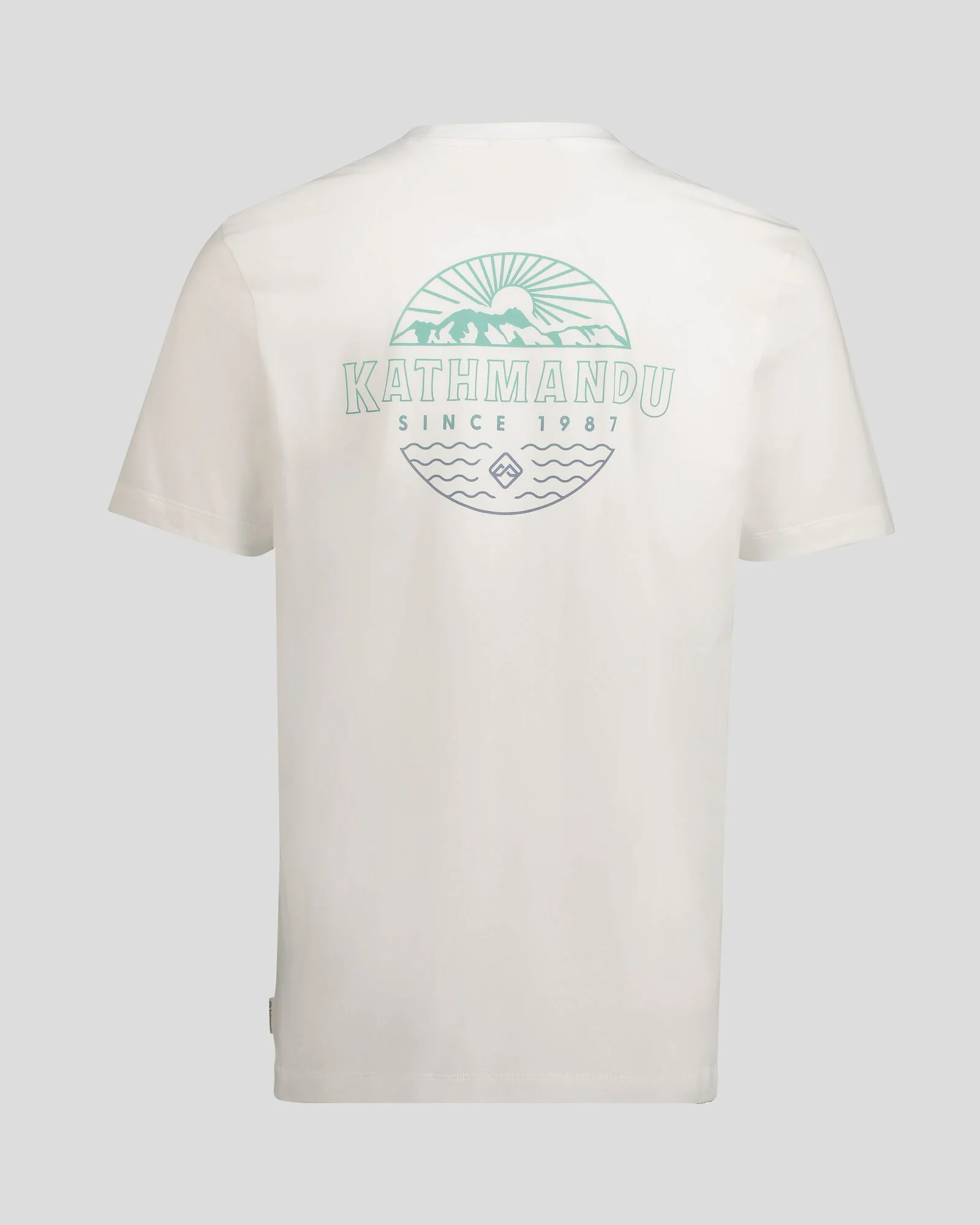 Men's Kathmandu Logo Faded Organic Cotton T-shirt - White - Image 5