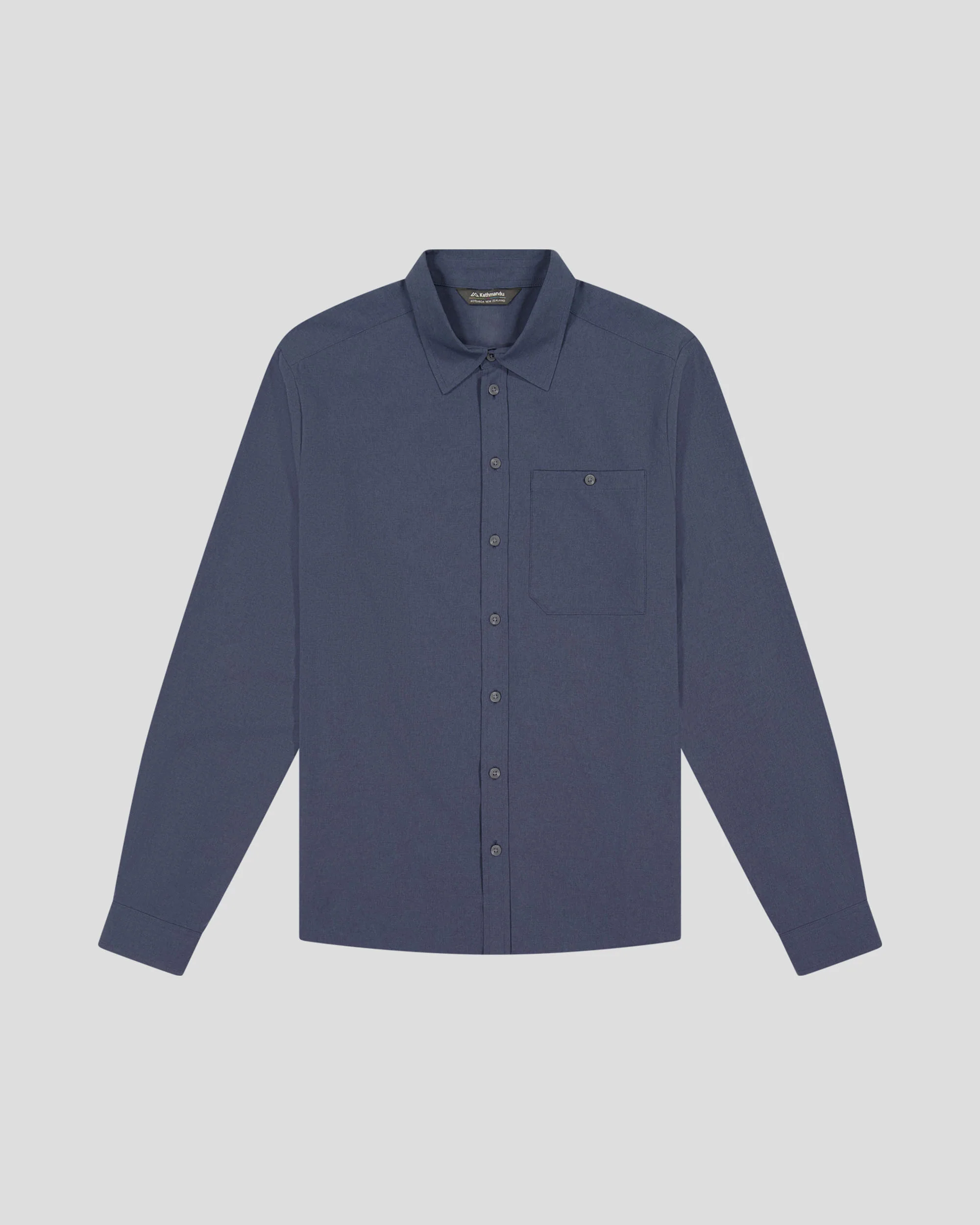 Men’s Flight Stretch Long Sleeve Shirt -  Mid Navy - Image 2