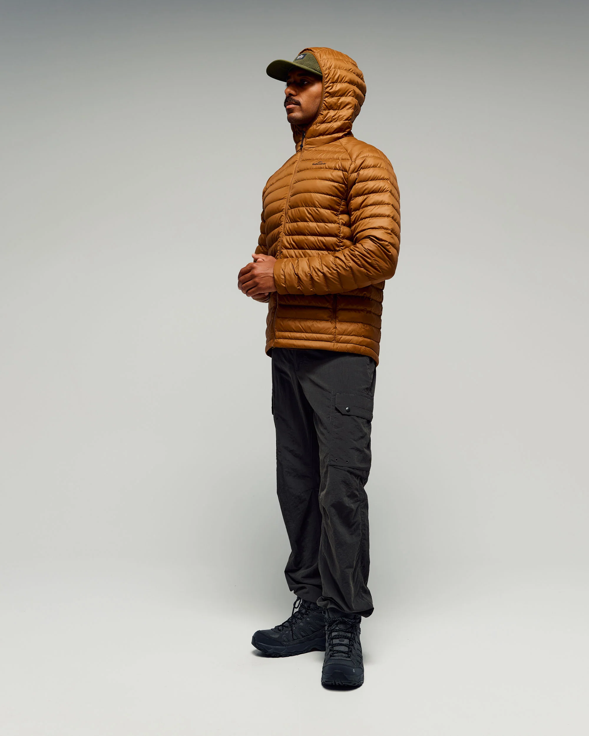 Men's Heli Down Hooded Jacket v3 - Bark - Image 2
