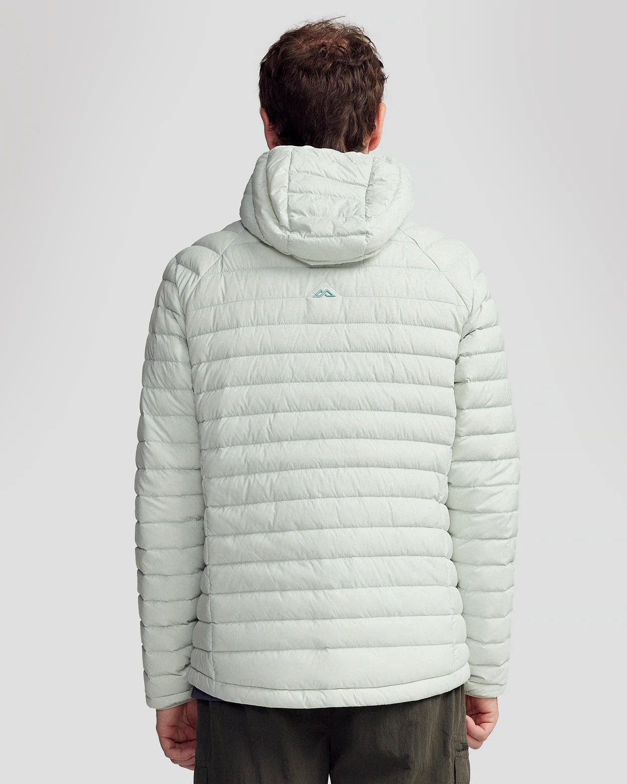 Mns Heli Down Hooded Jacket v3 - Light Sage - Image 4