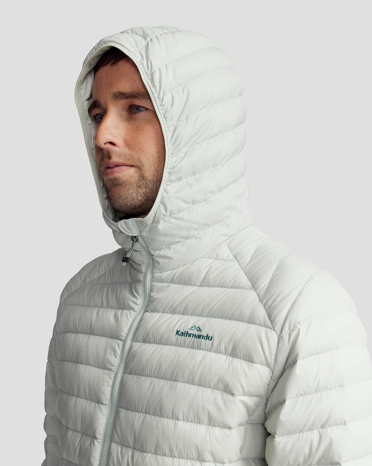 Mns Heli Down Hooded Jacket v3 - Light Sage - Image 5