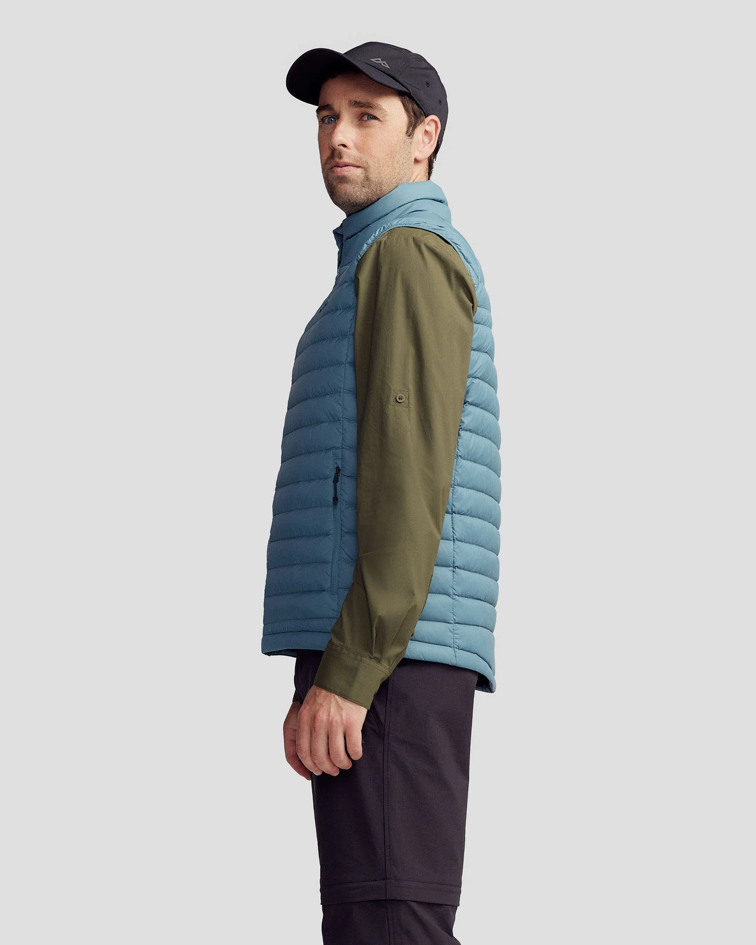 Men's Heli Down Vest v4 - Washed Blue - Image 7