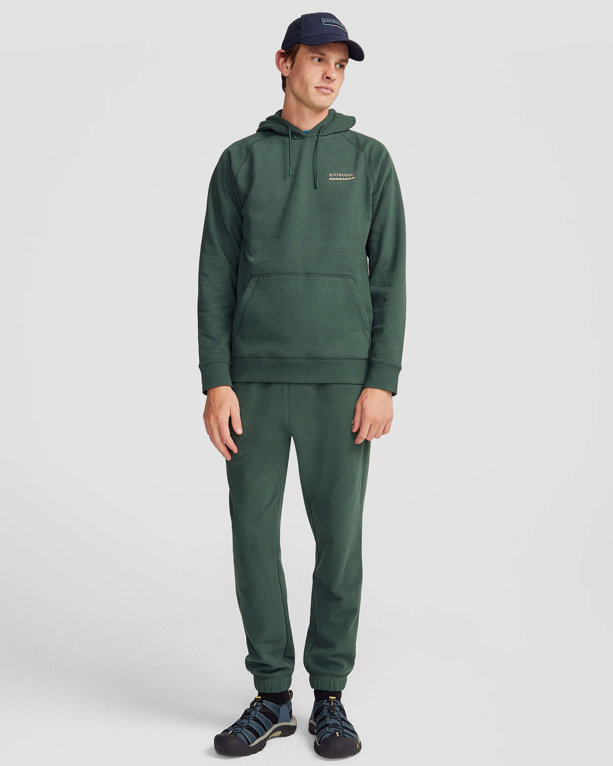 Men's Heritage Logo Brushed Hoodie - Deep Forest - Image 2
