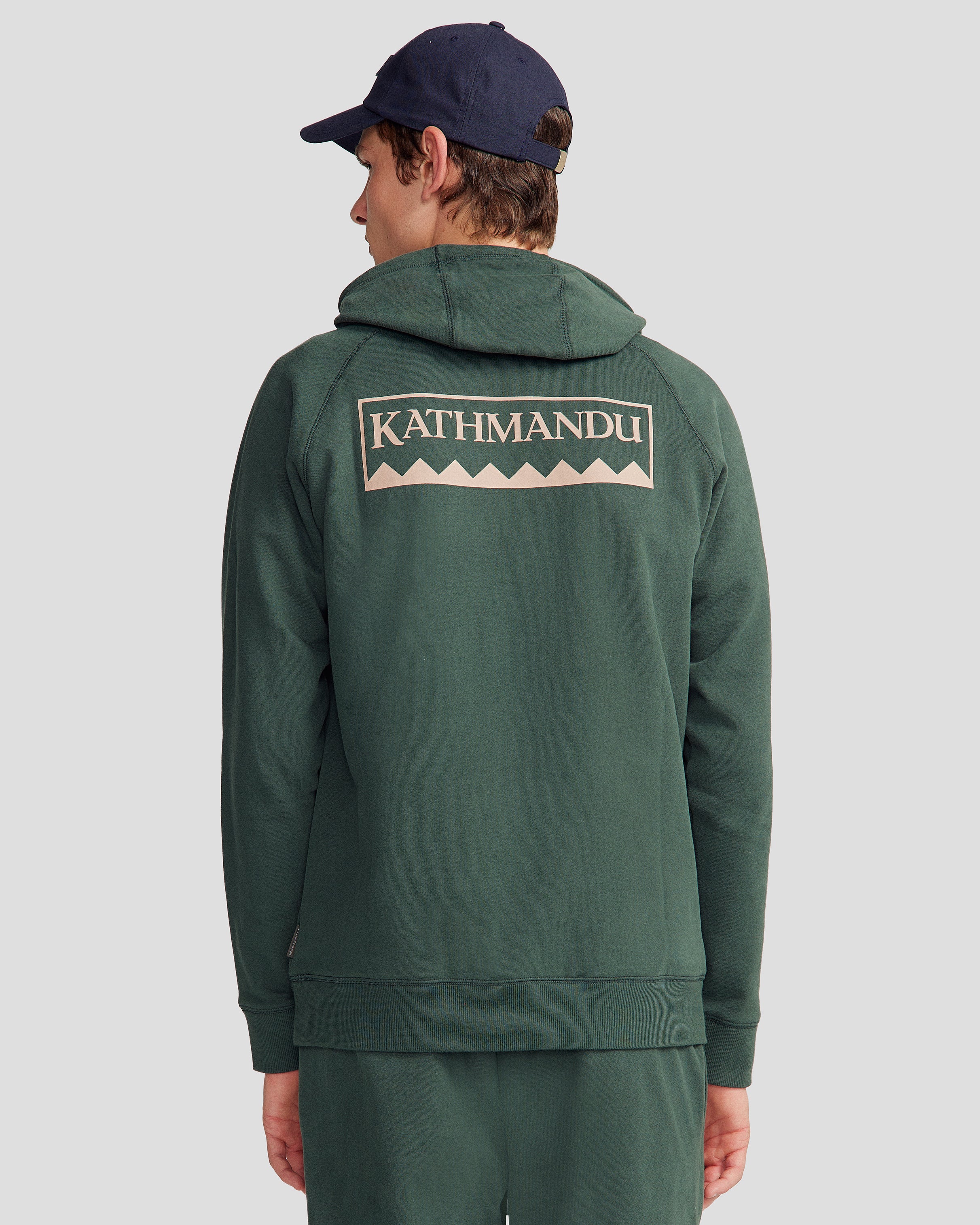 Men's Heritage Logo Brushed Hoodie - Deep Forest - Image 4