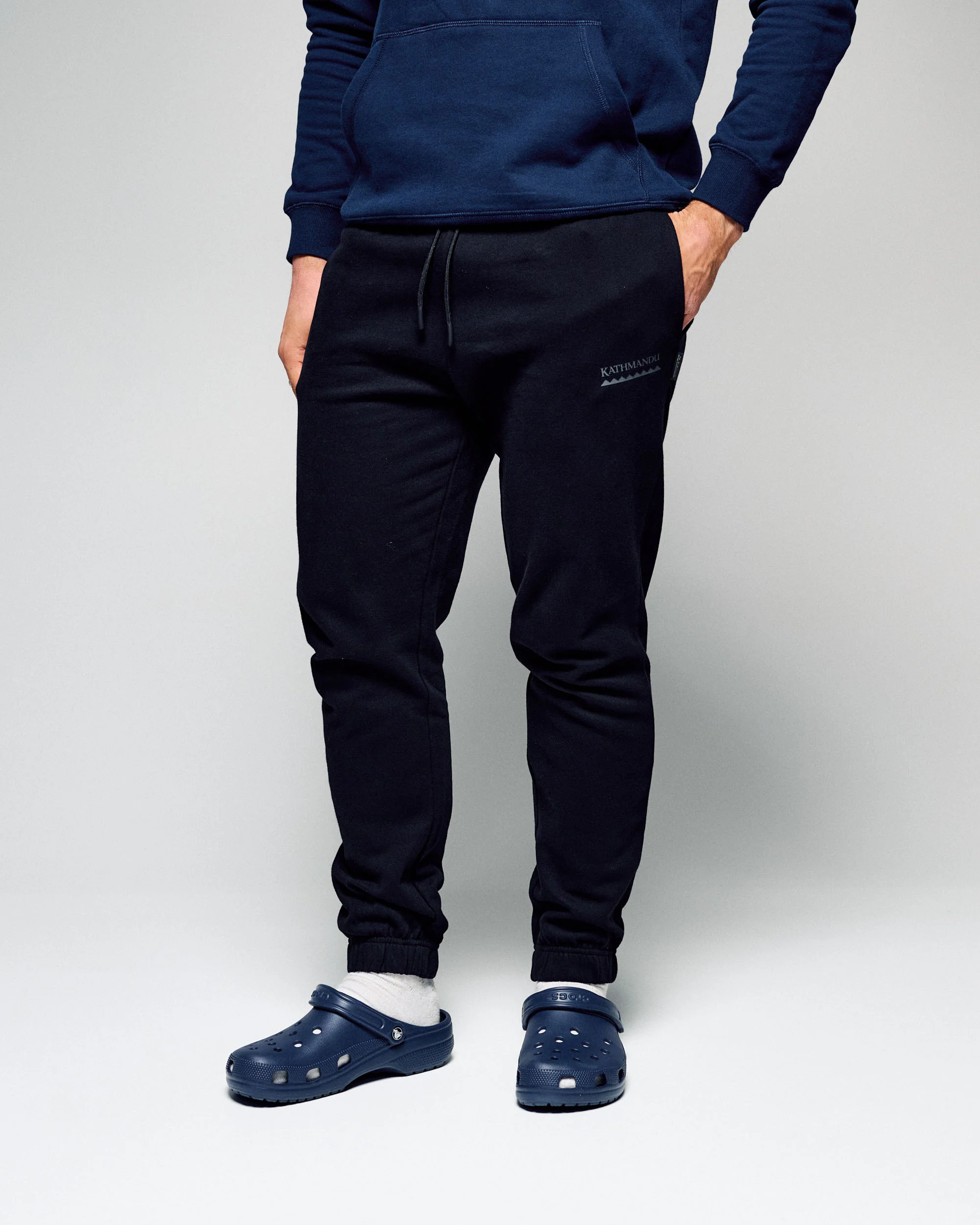 Men's Heritage Logo Brushed Joggers - Black Stingray - Image 2