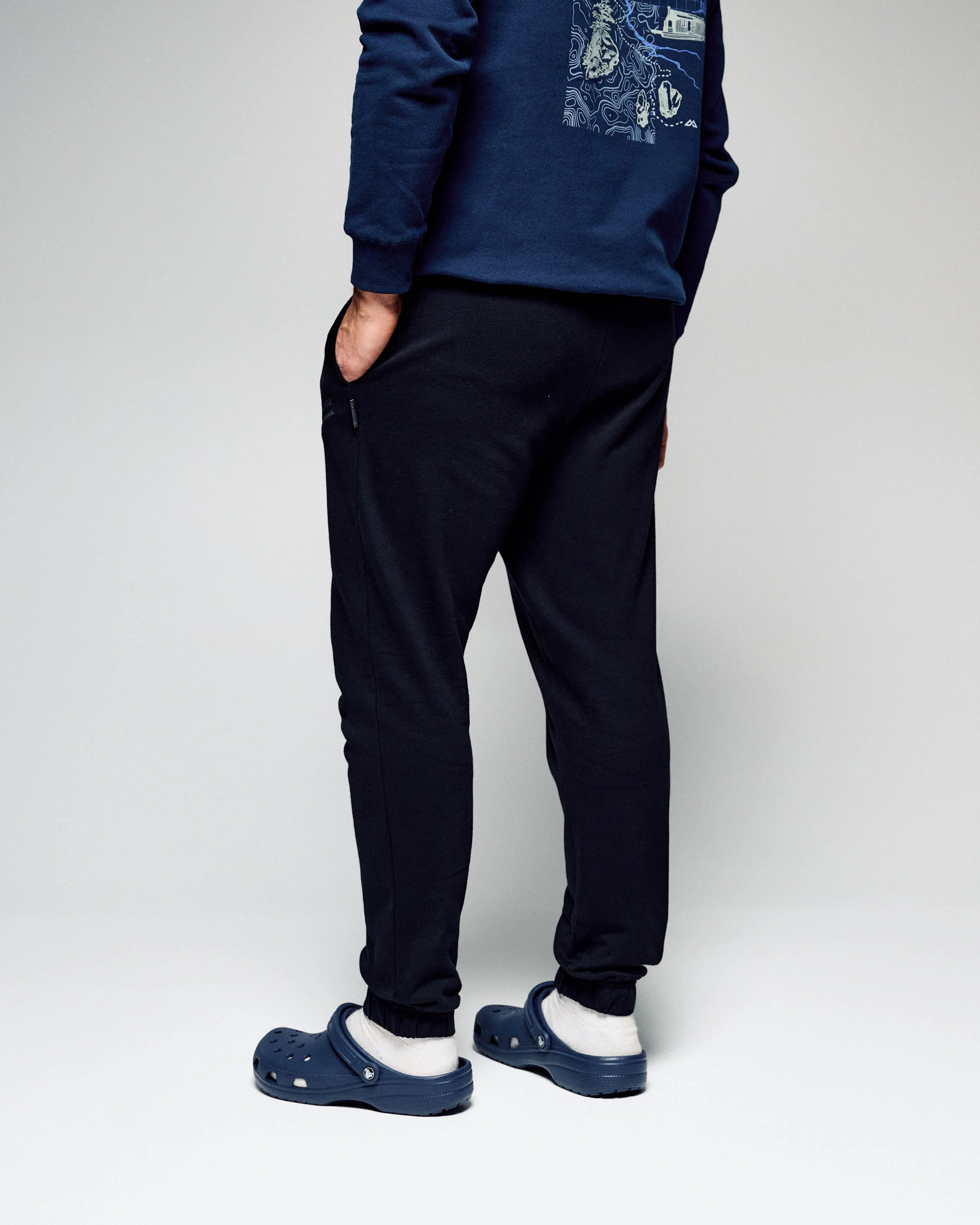Men's Heritage Logo Brushed Joggers - Black Stingray - Image 3
