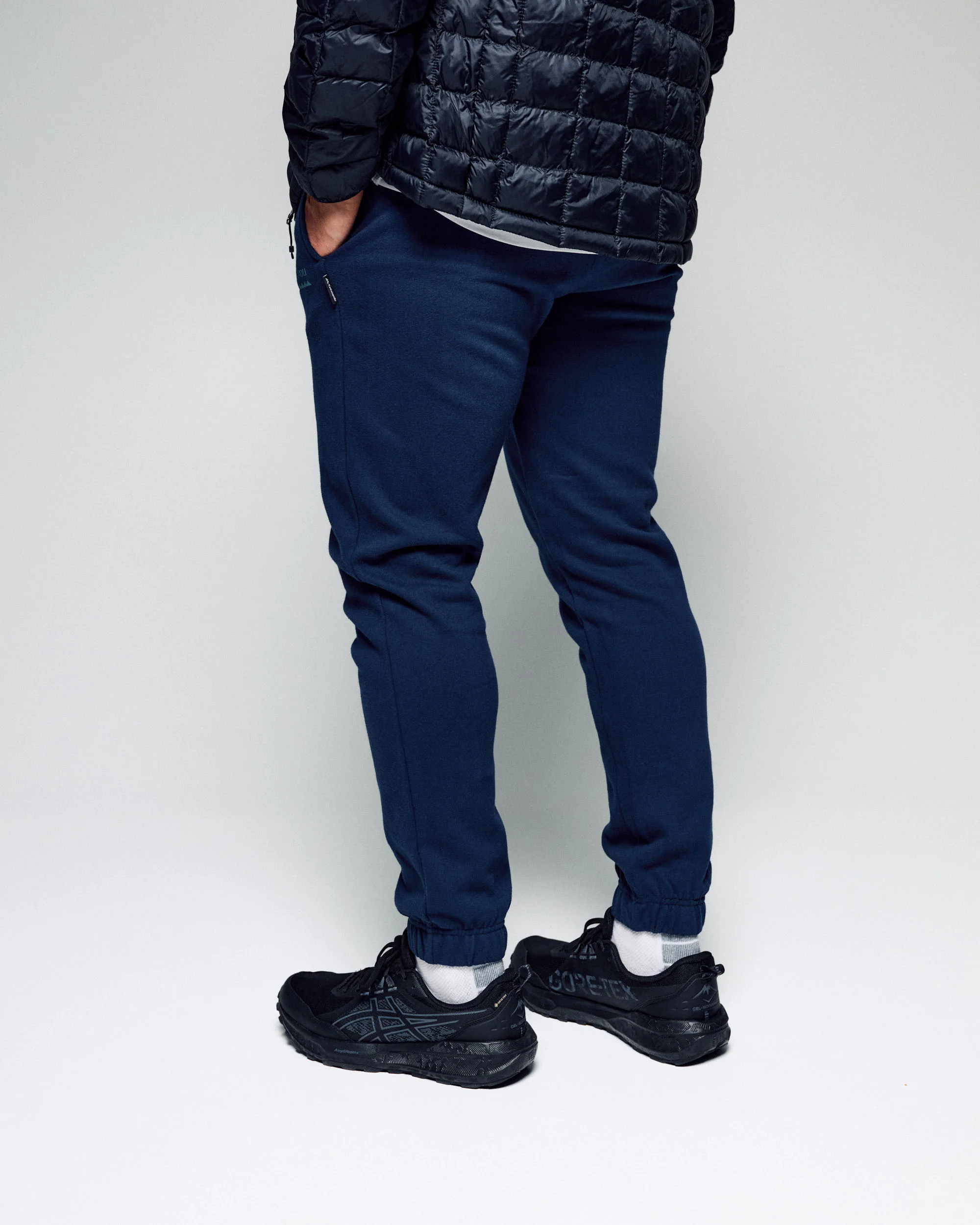 Men's Heritage Logo Brushed Joggers - Classic Navy - Image 2