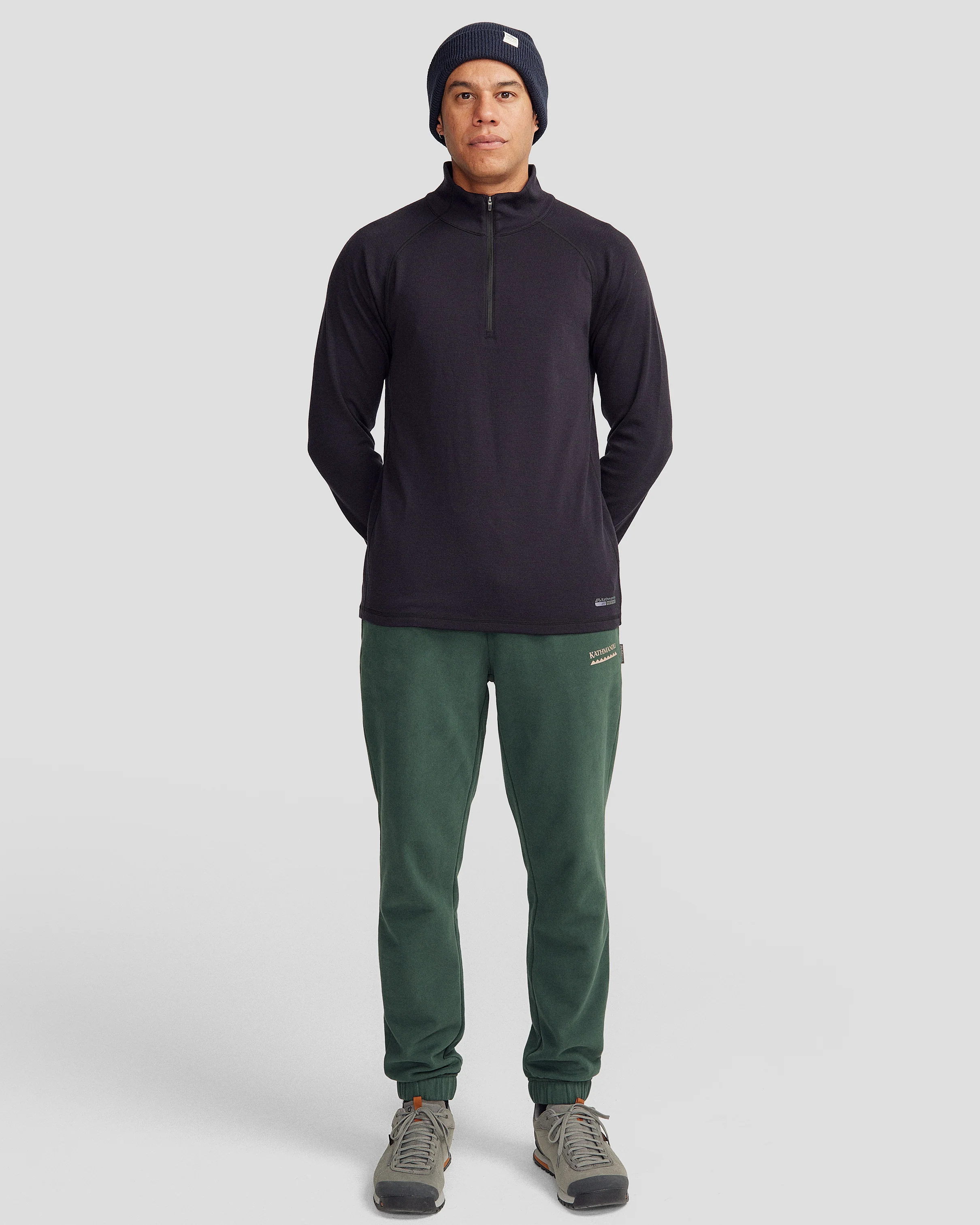 Men's Heritage Logo Brushed Joggers - Deep Forest - Image 2