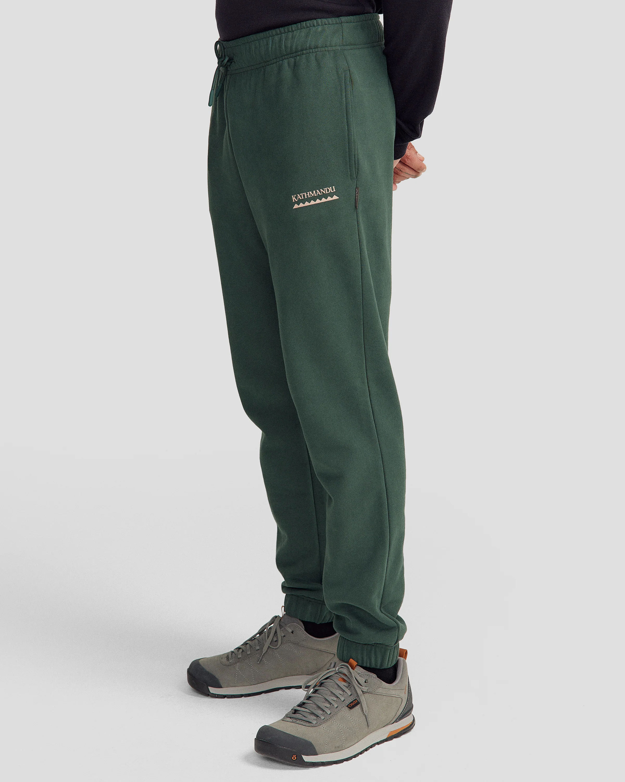 Men's Heritage Logo Brushed Joggers - Deep Forest - Image 3